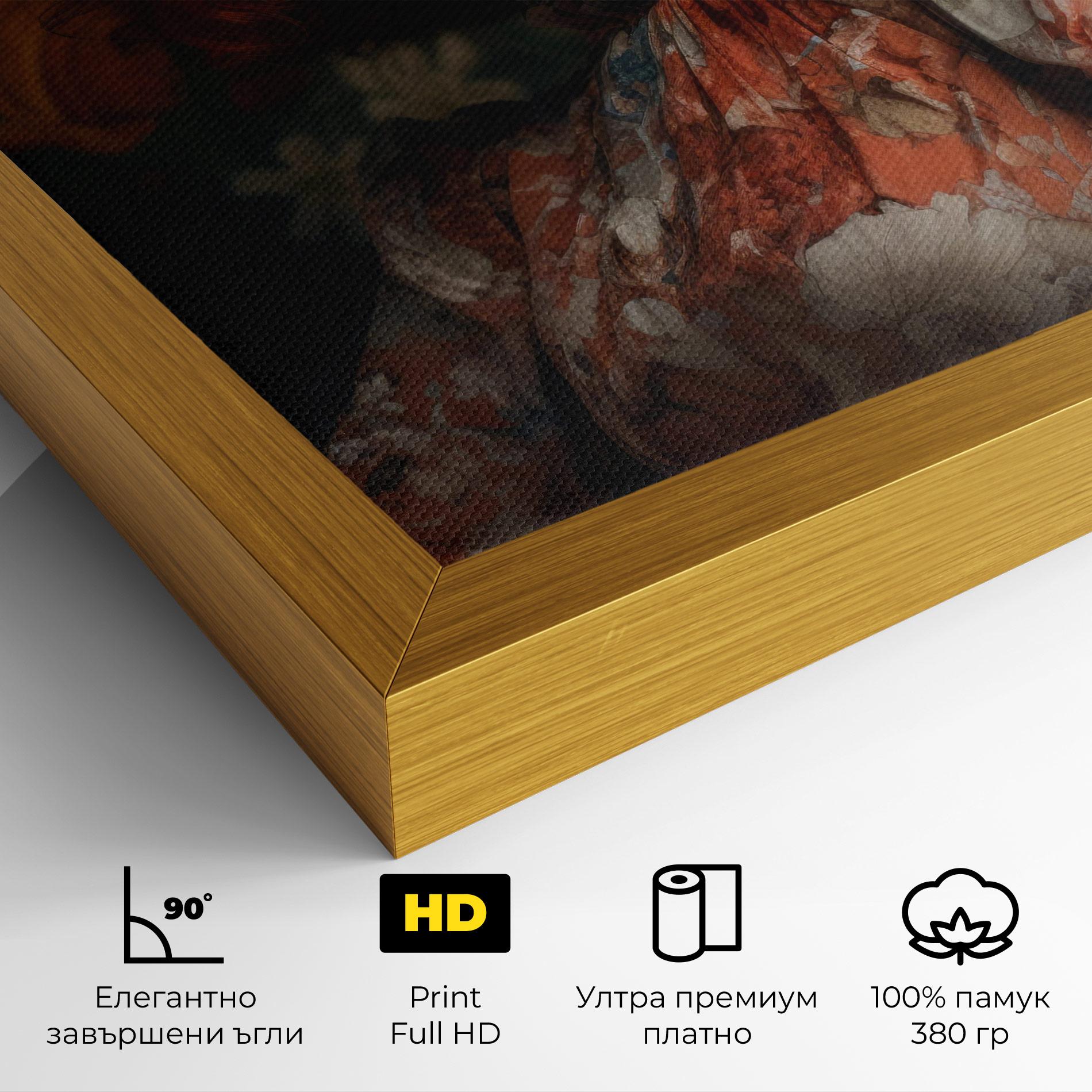 Картина на платно Red Vintage Hair mockup 4