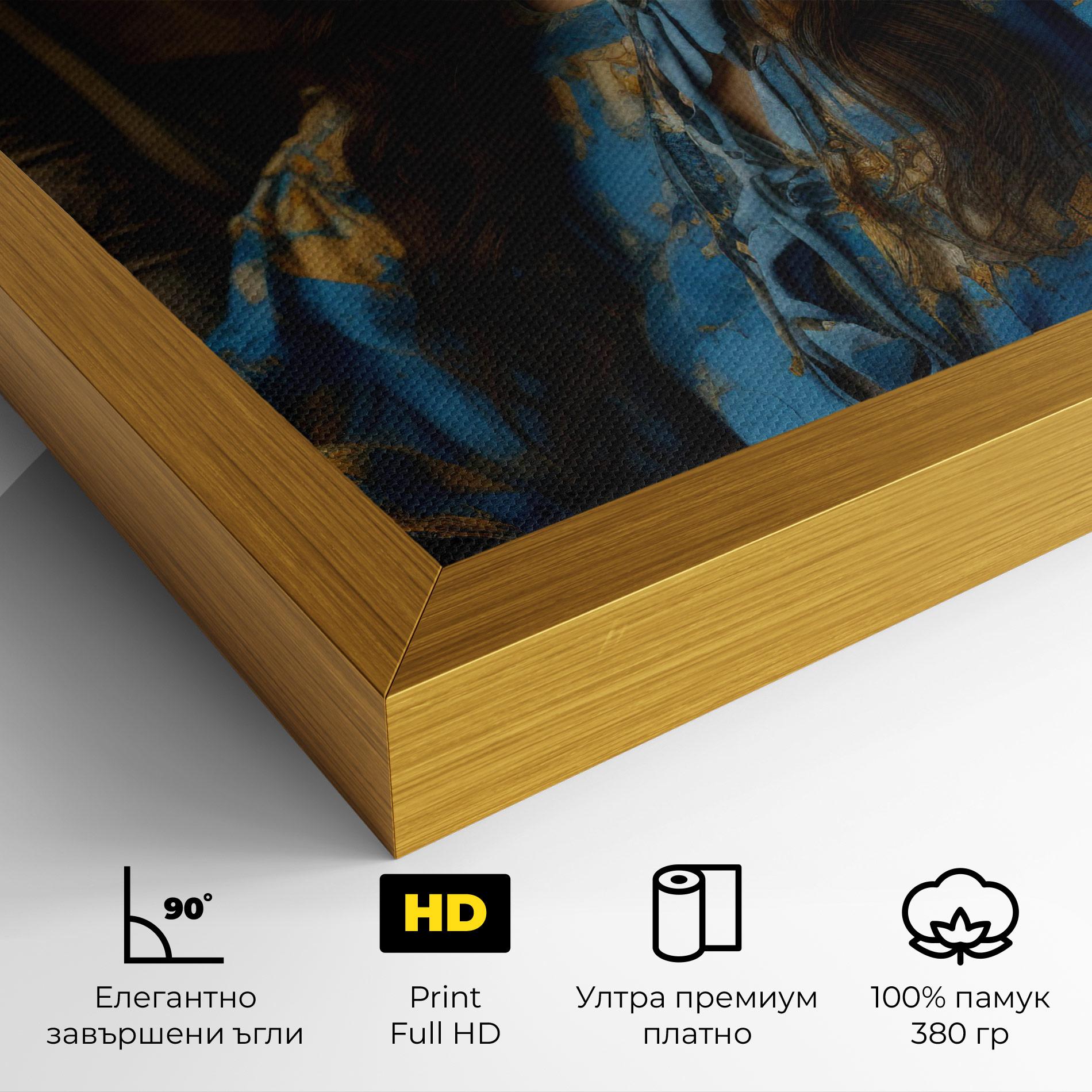 Картина на платно Yellow Rose Dress mockup 4