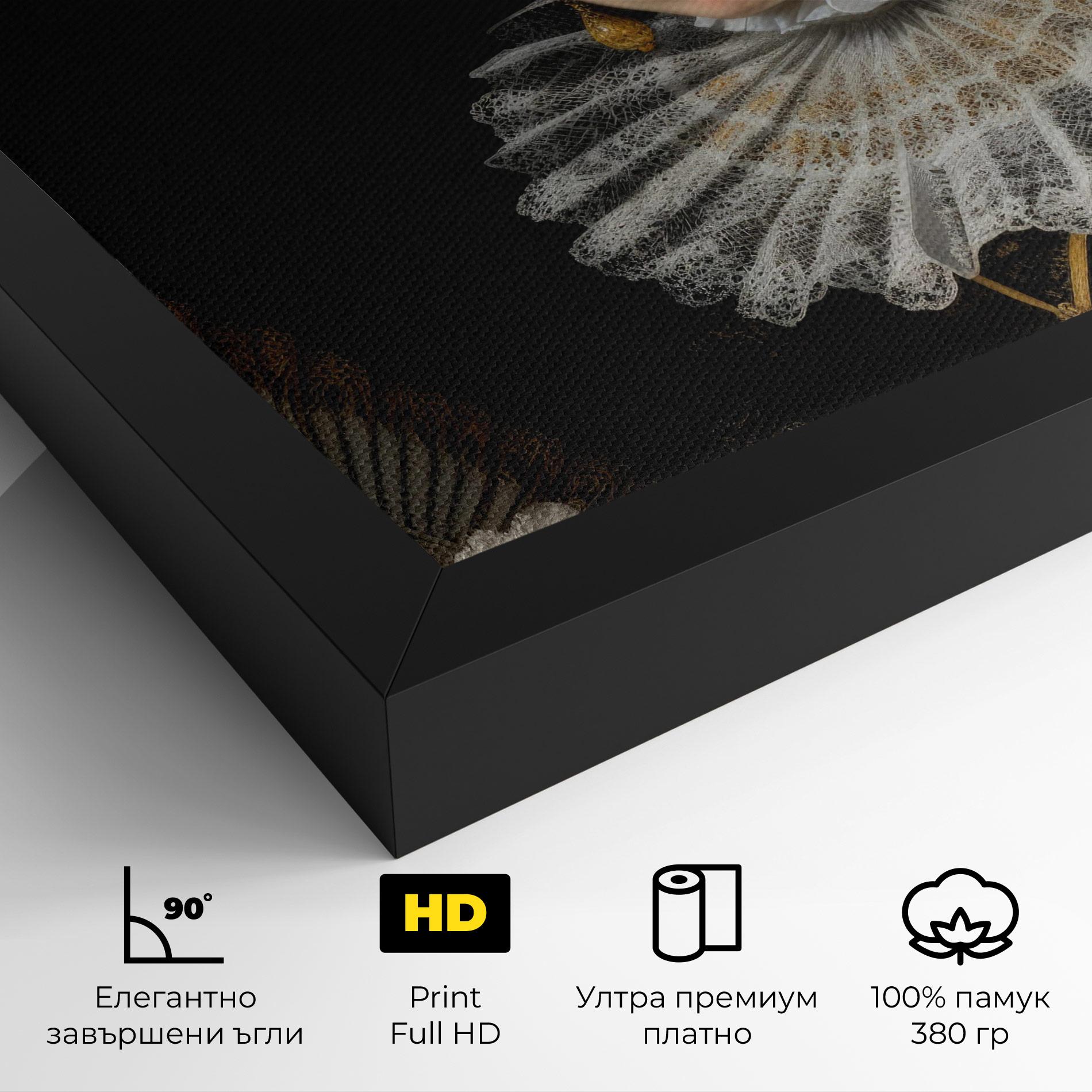 Картина на платно Baroque Lady Portrait mockup 4