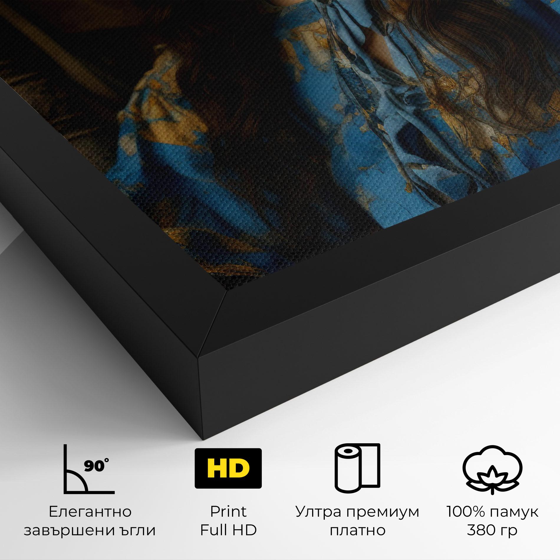 Картина на платно Yellow Rose Dress mockup 4