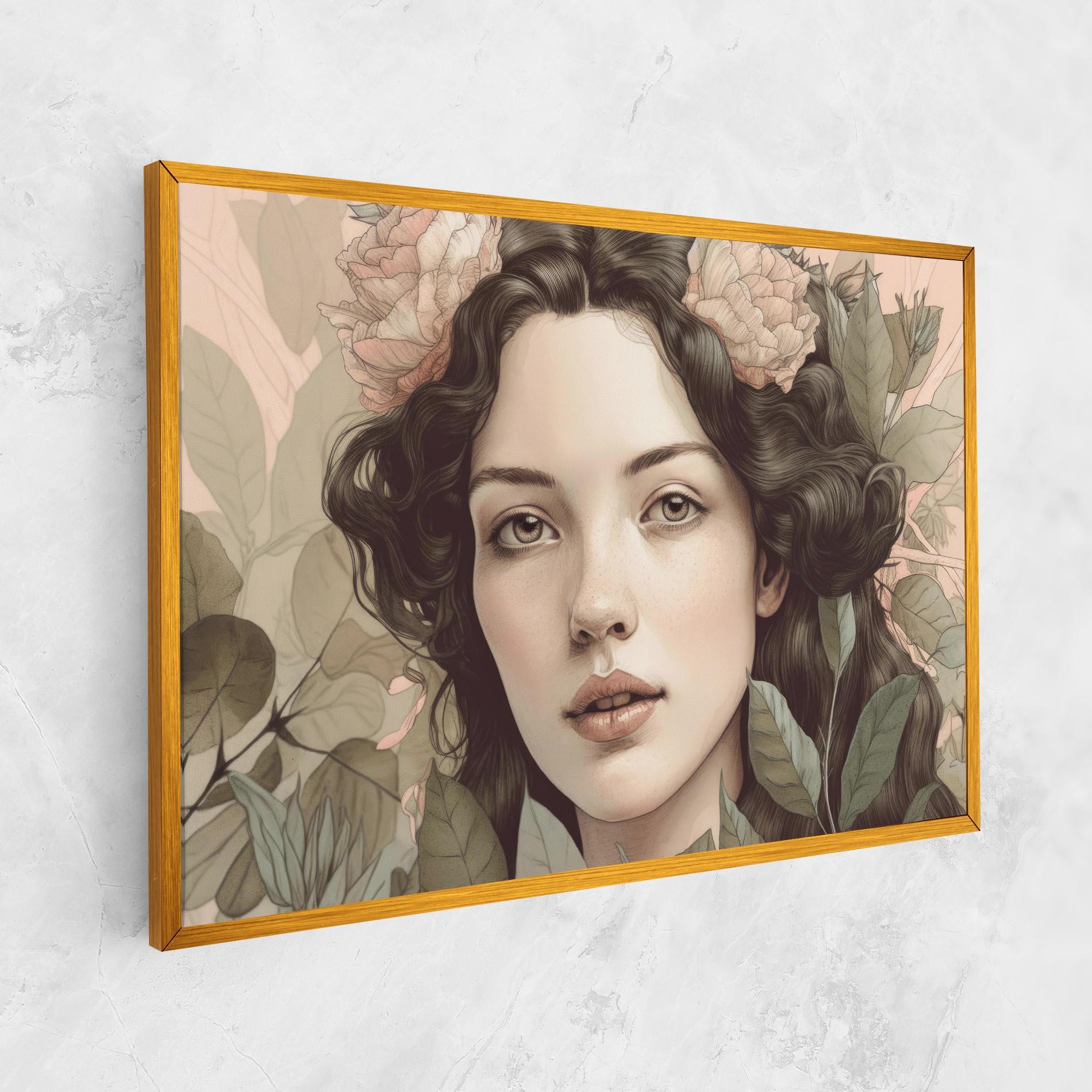 Картина на платно Beautiful Vintage Portrait mockup 1