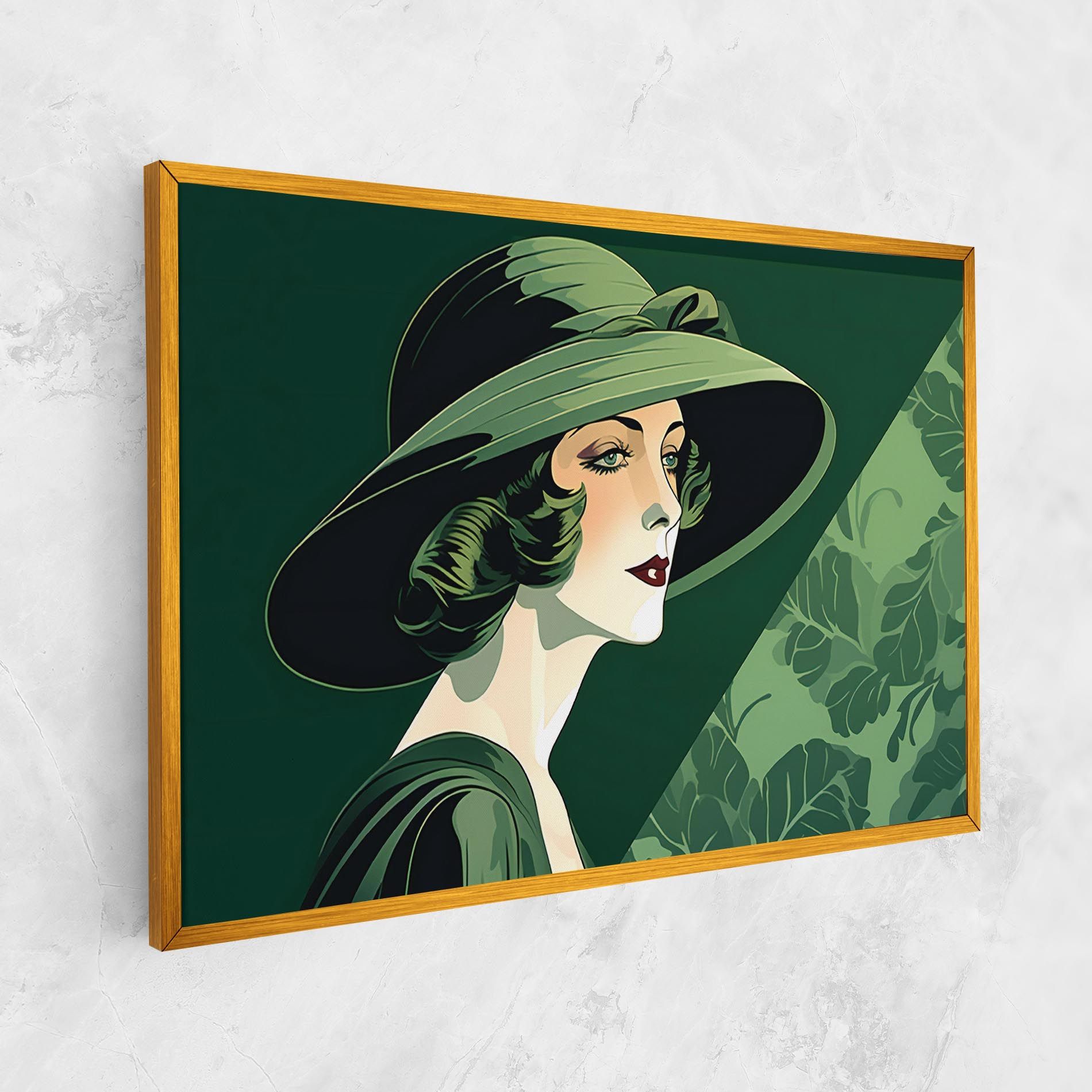 Green Woman Painting mockup 1