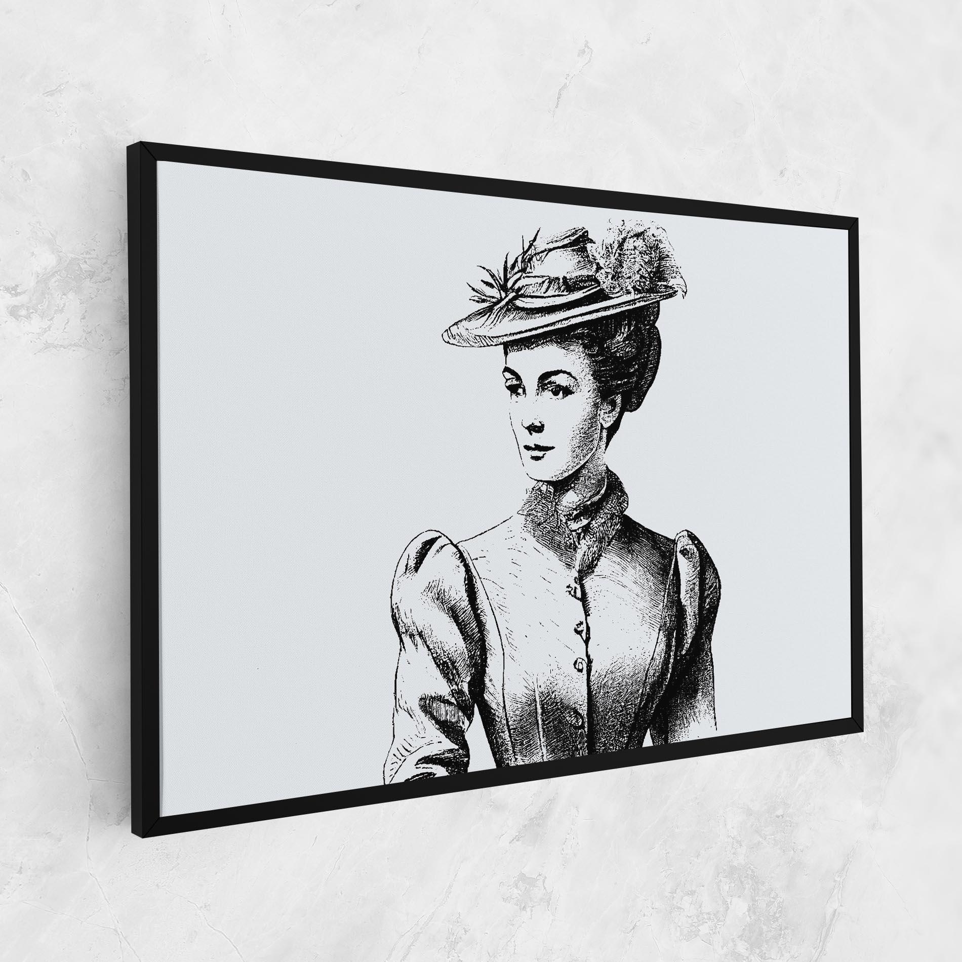 Картина на платно Noble Lady Hat mockup 1