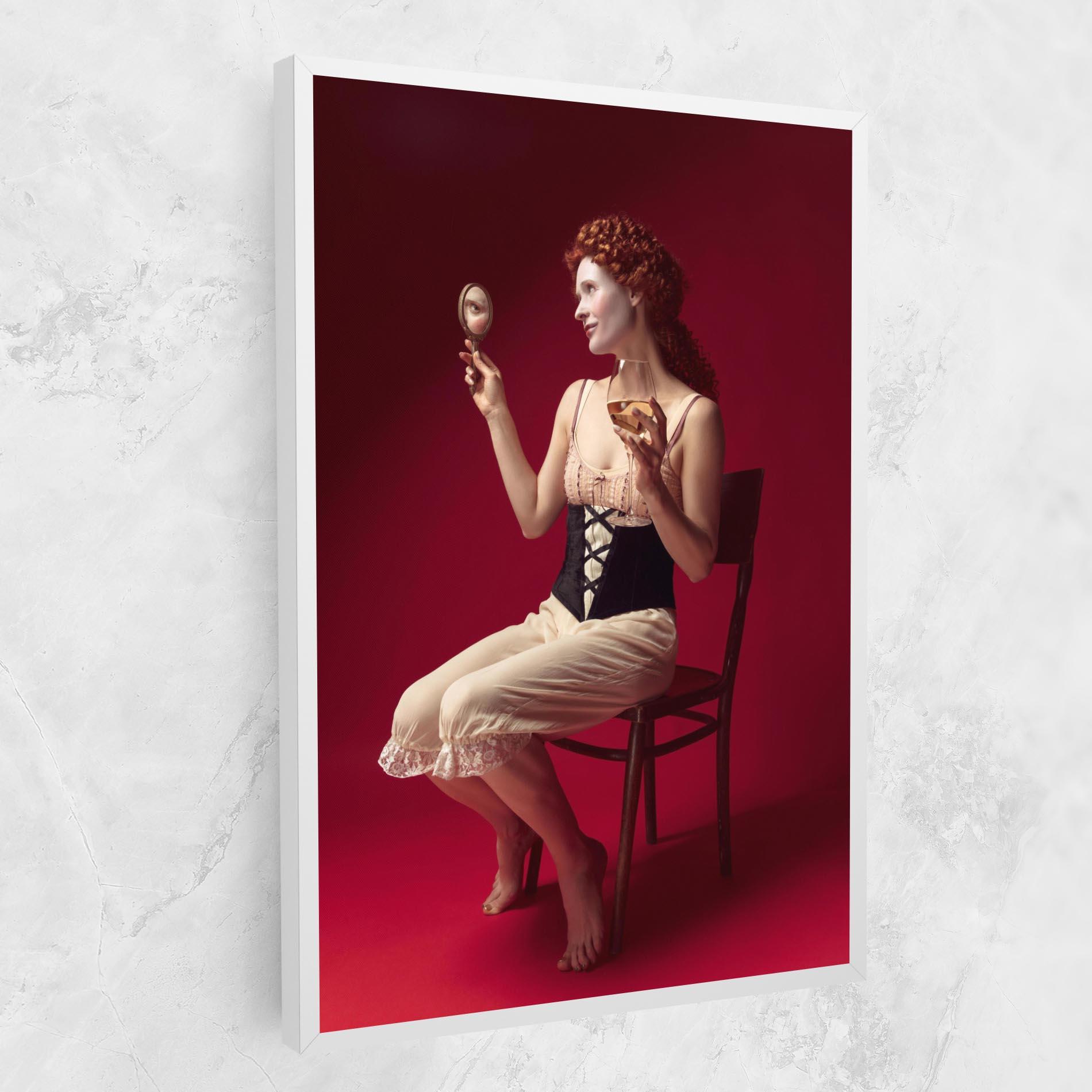 Картина на платно Medieval Redhead Woman mockup 1