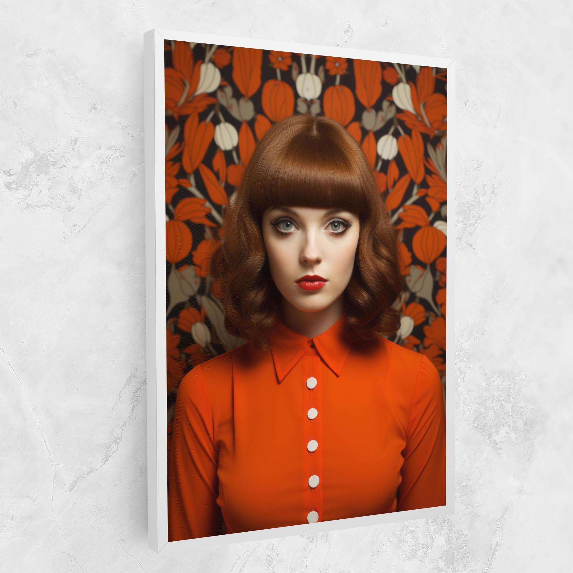 Картина на платно Orange Blouse Woman mockup 1