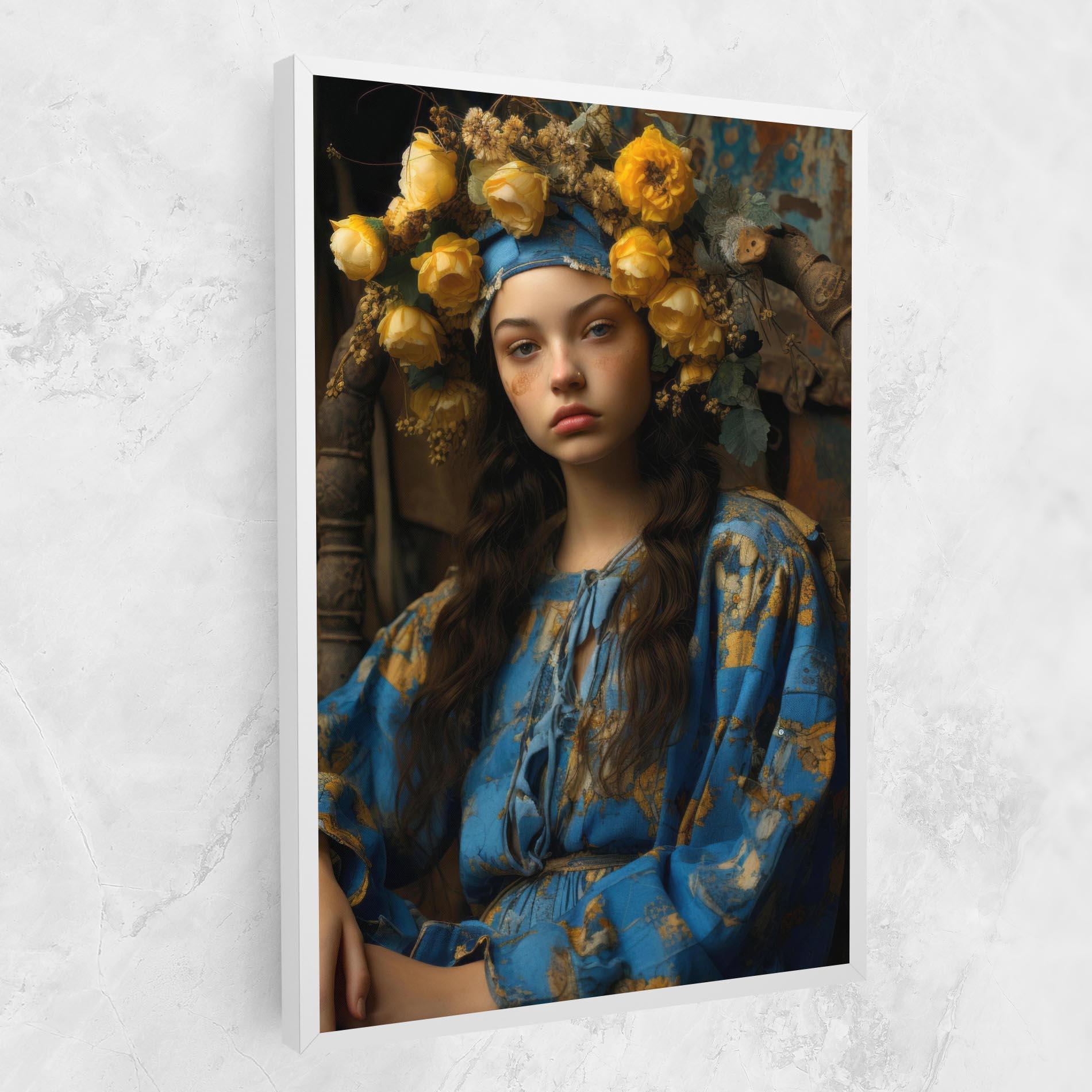 Картина на платно Yellow Rose Dress mockup 1