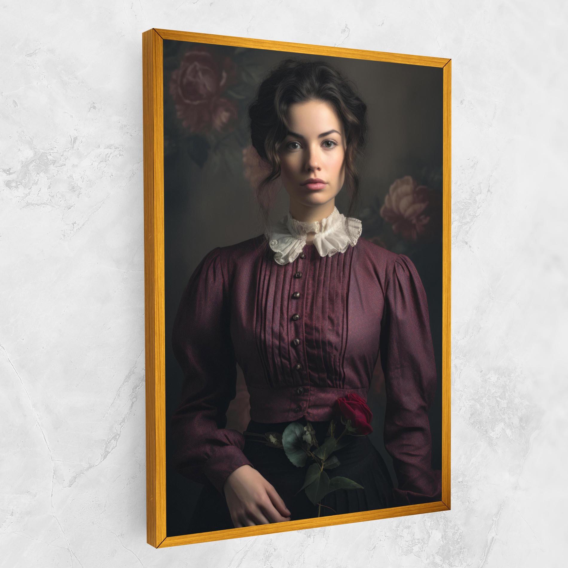 Картина на платно Holding Vintage Rose mockup 1