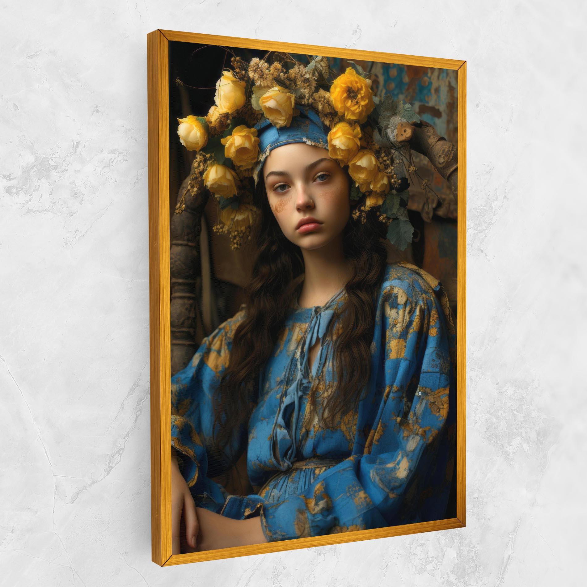 Картина на платно Yellow Rose Dress mockup 1