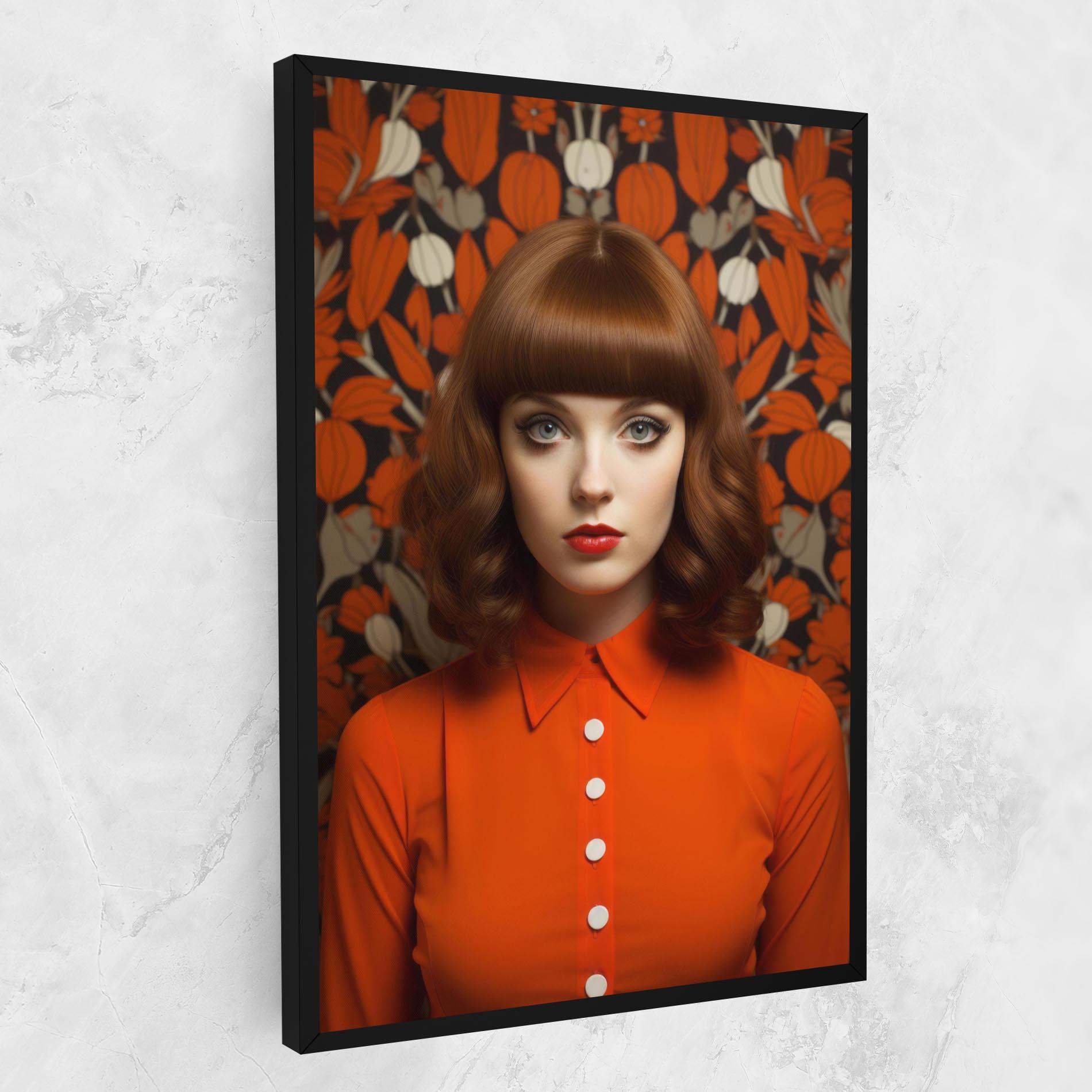 Картина на платно Orange Blouse Woman mockup 1