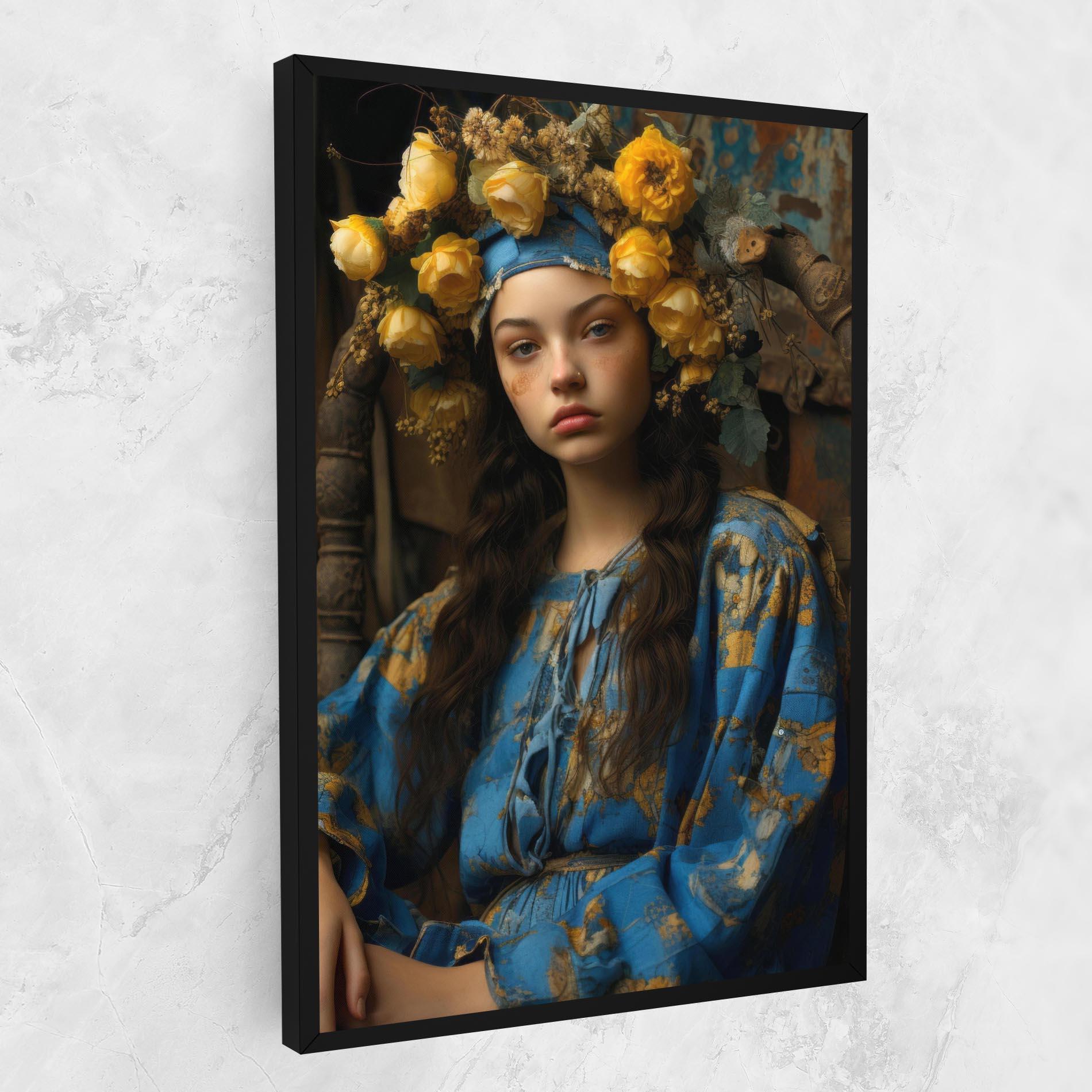 Картина на платно Yellow Rose Dress mockup 1