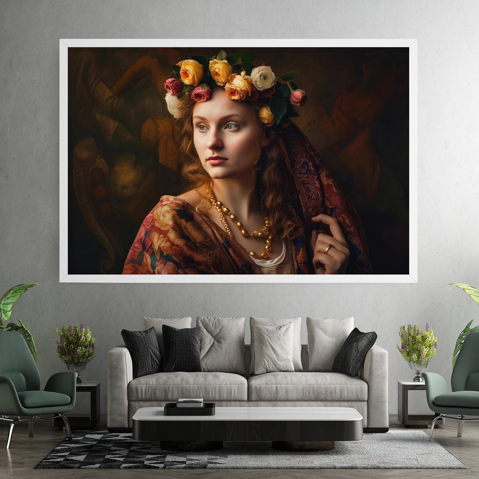 Картина на платно Renaissance Woman mockup 7