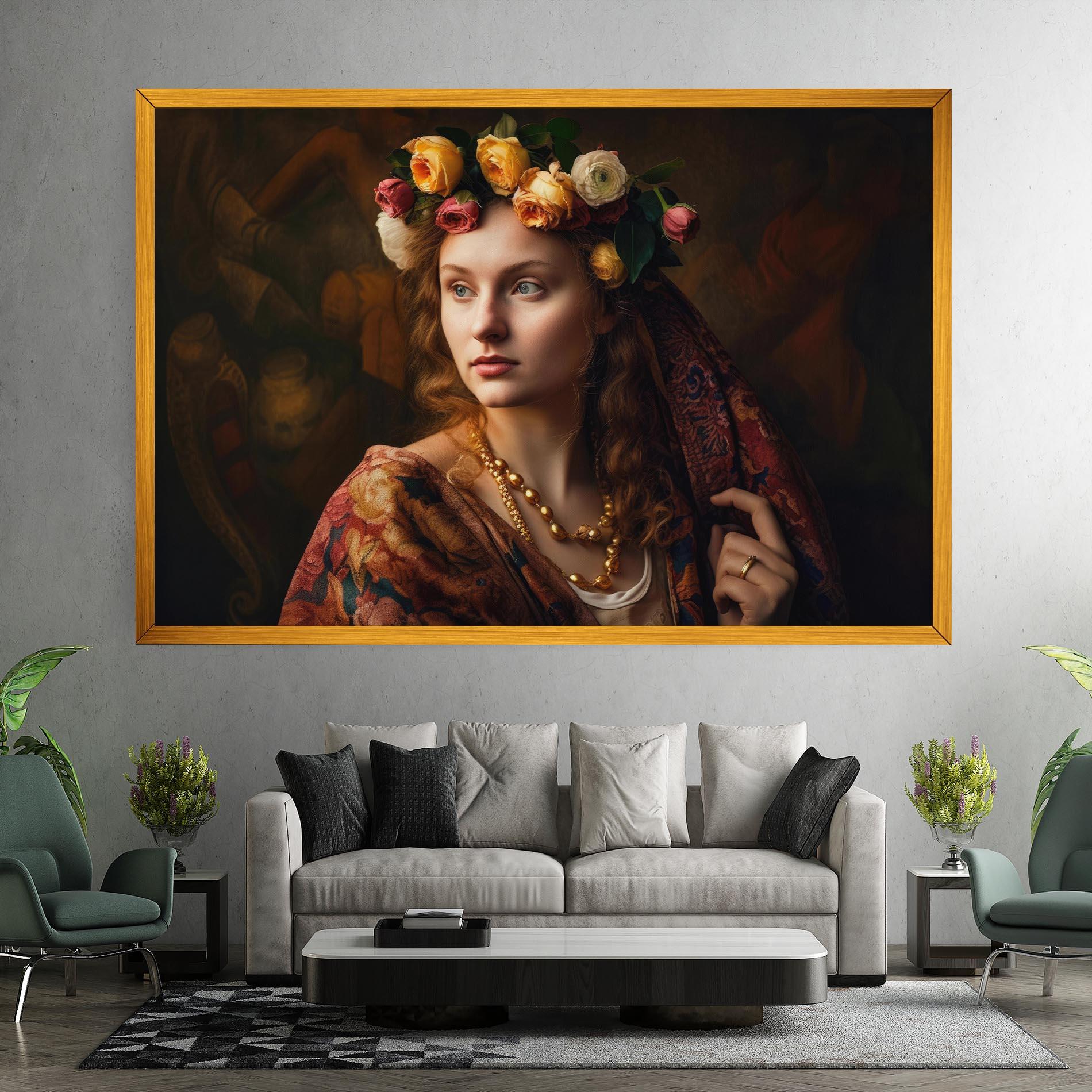Картина на платно Renaissance Woman mockup 7