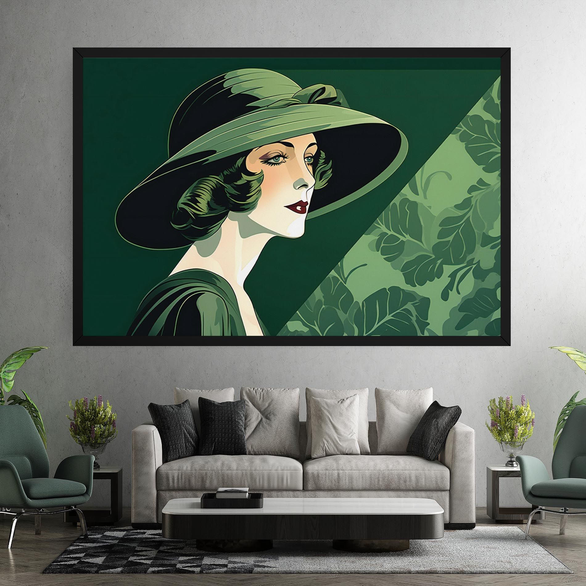 Green Woman Painting mockup 7