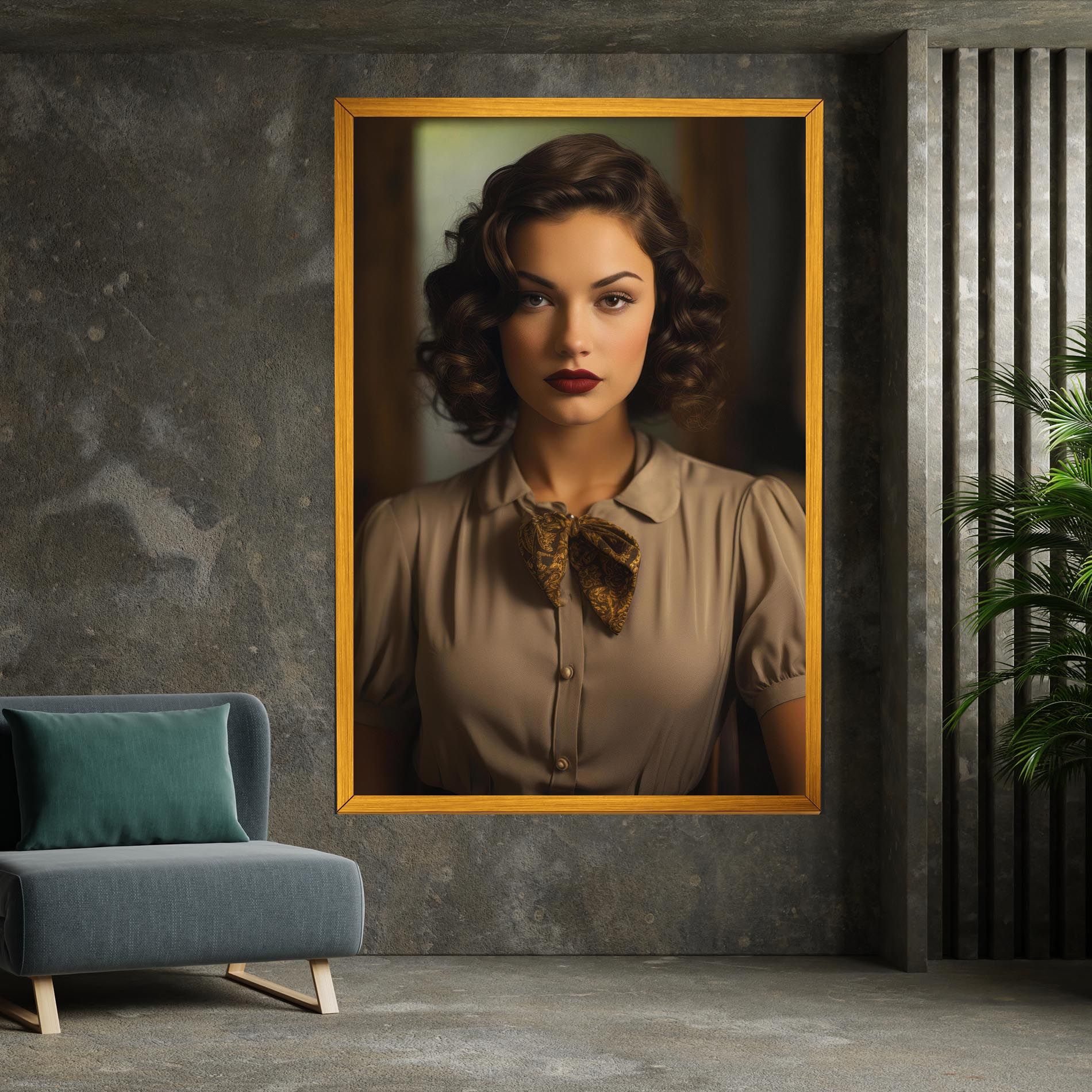 Beige Vintage Blouse mockup 7