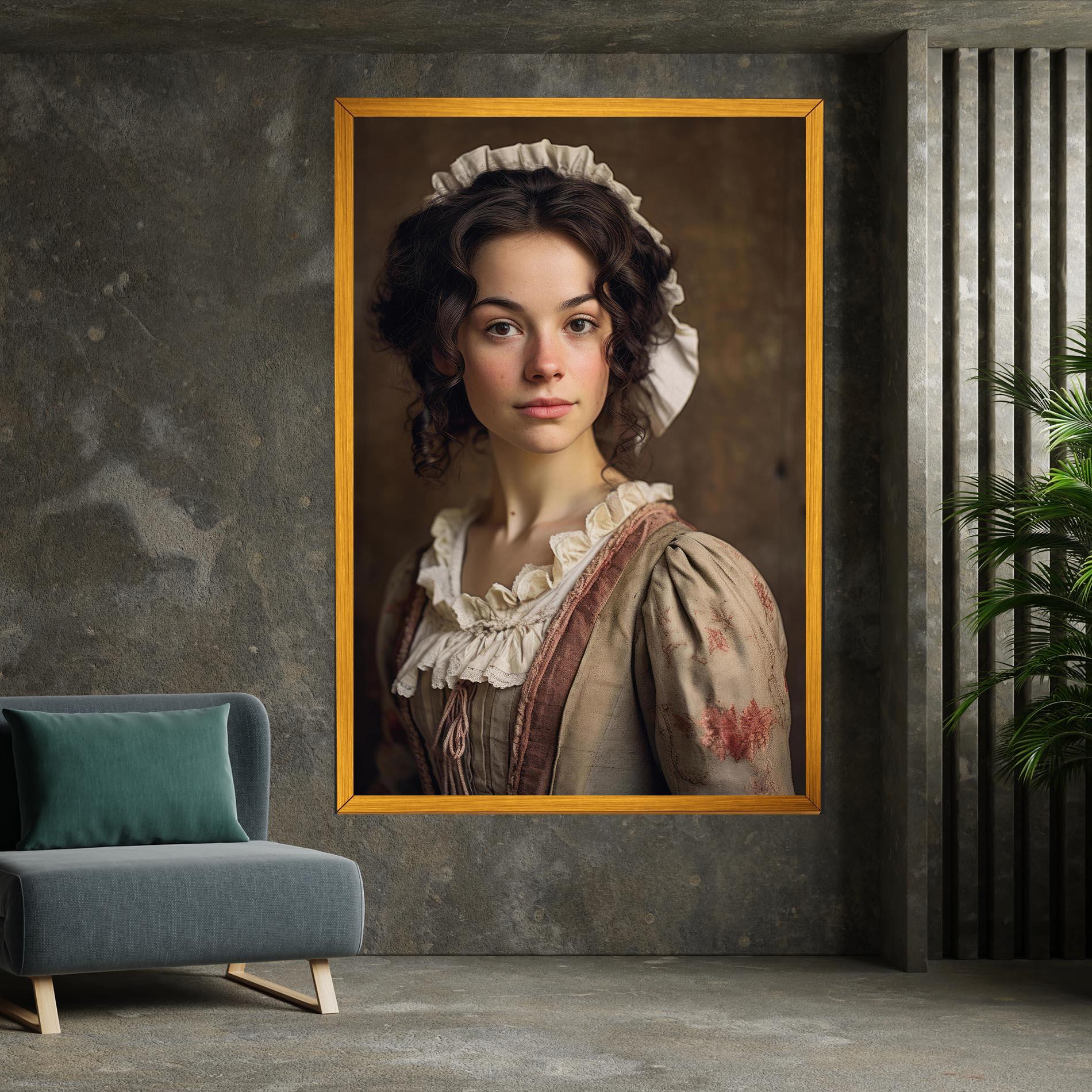 Картина на платно Light Green Dress mockup 7