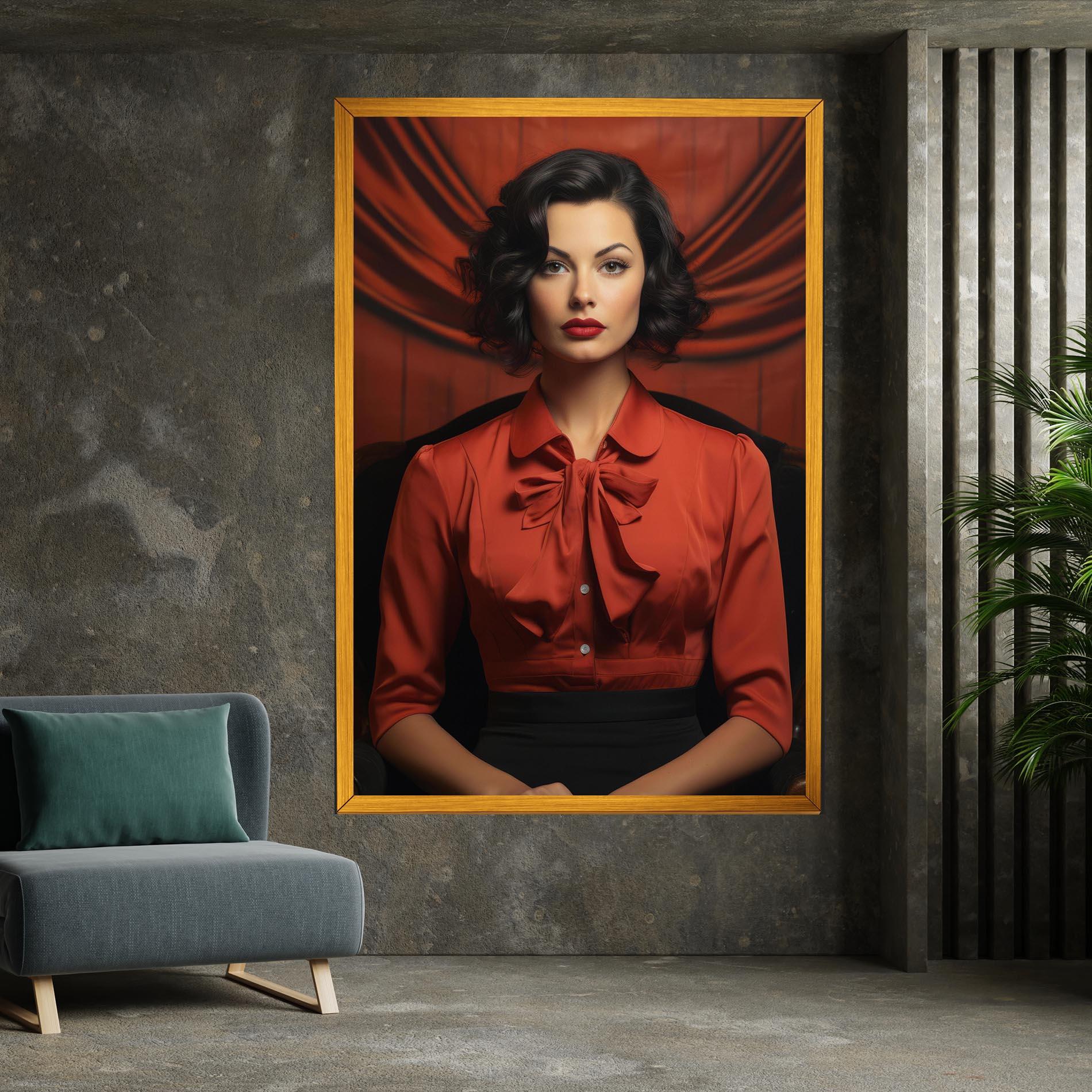 Картина на платно Pretty Red Blouse mockup 7