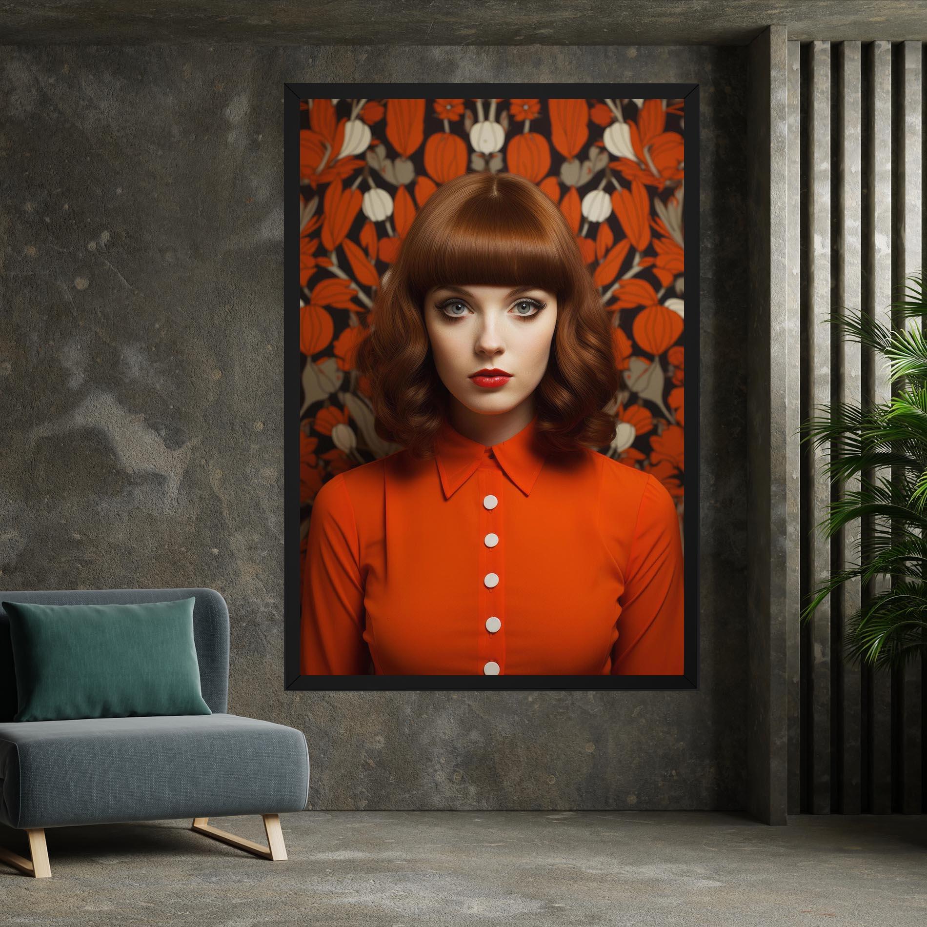 Картина на платно Orange Blouse Woman mockup 7