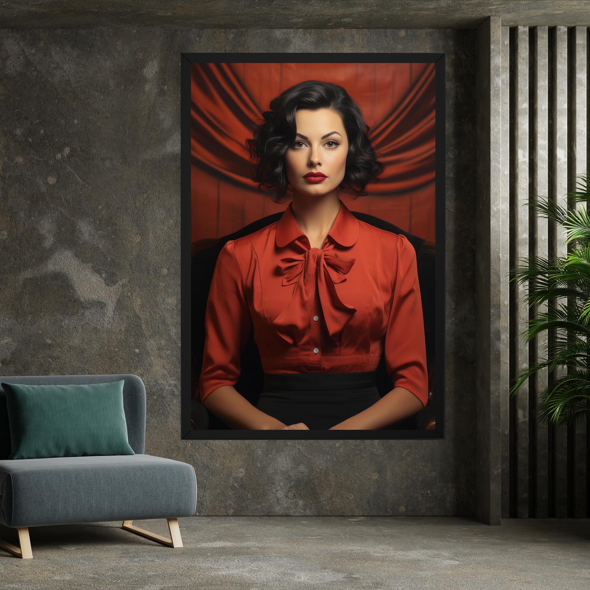 Картина на платно Pretty Red Blouse mockup 7