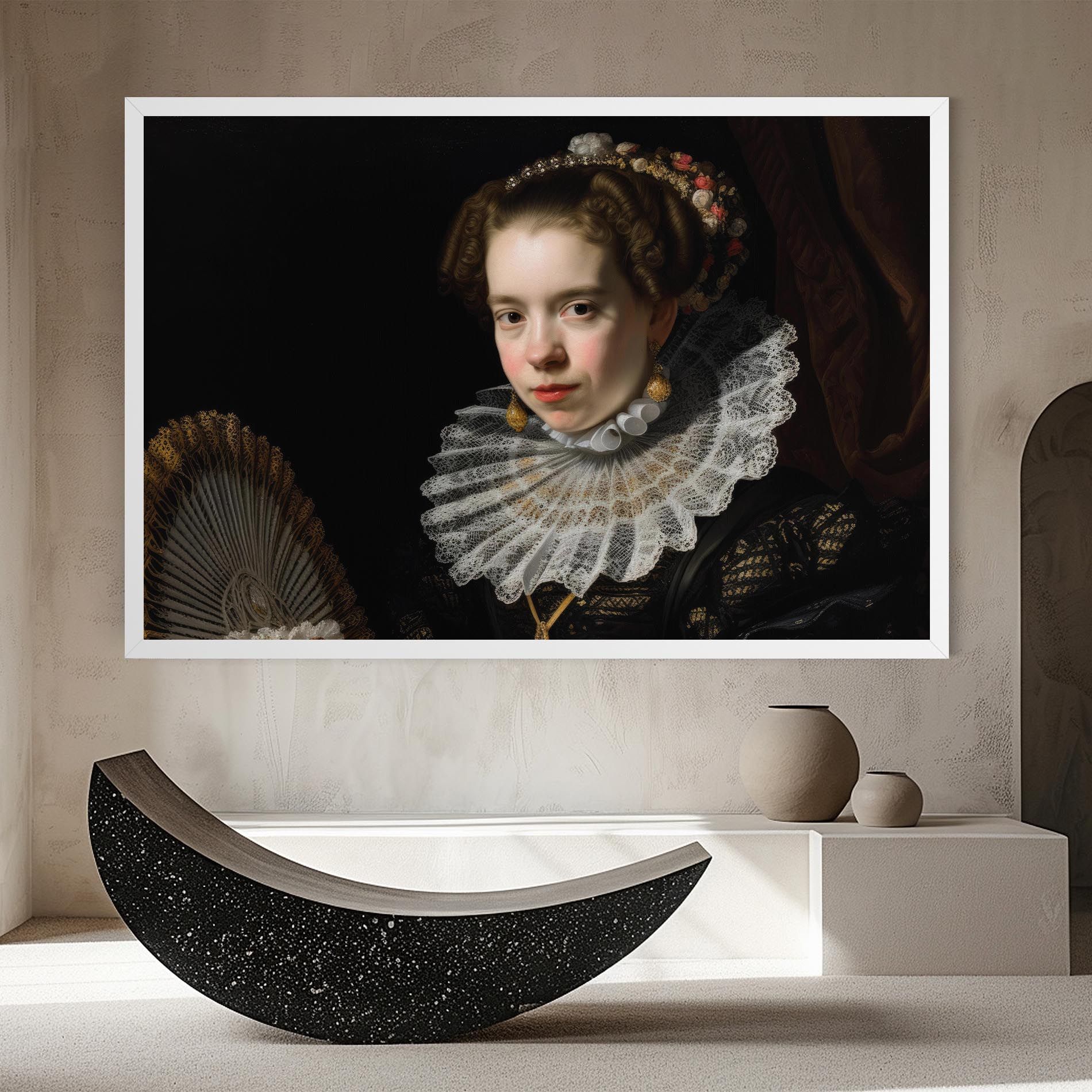 Baroque Lady Portrait mockup 8