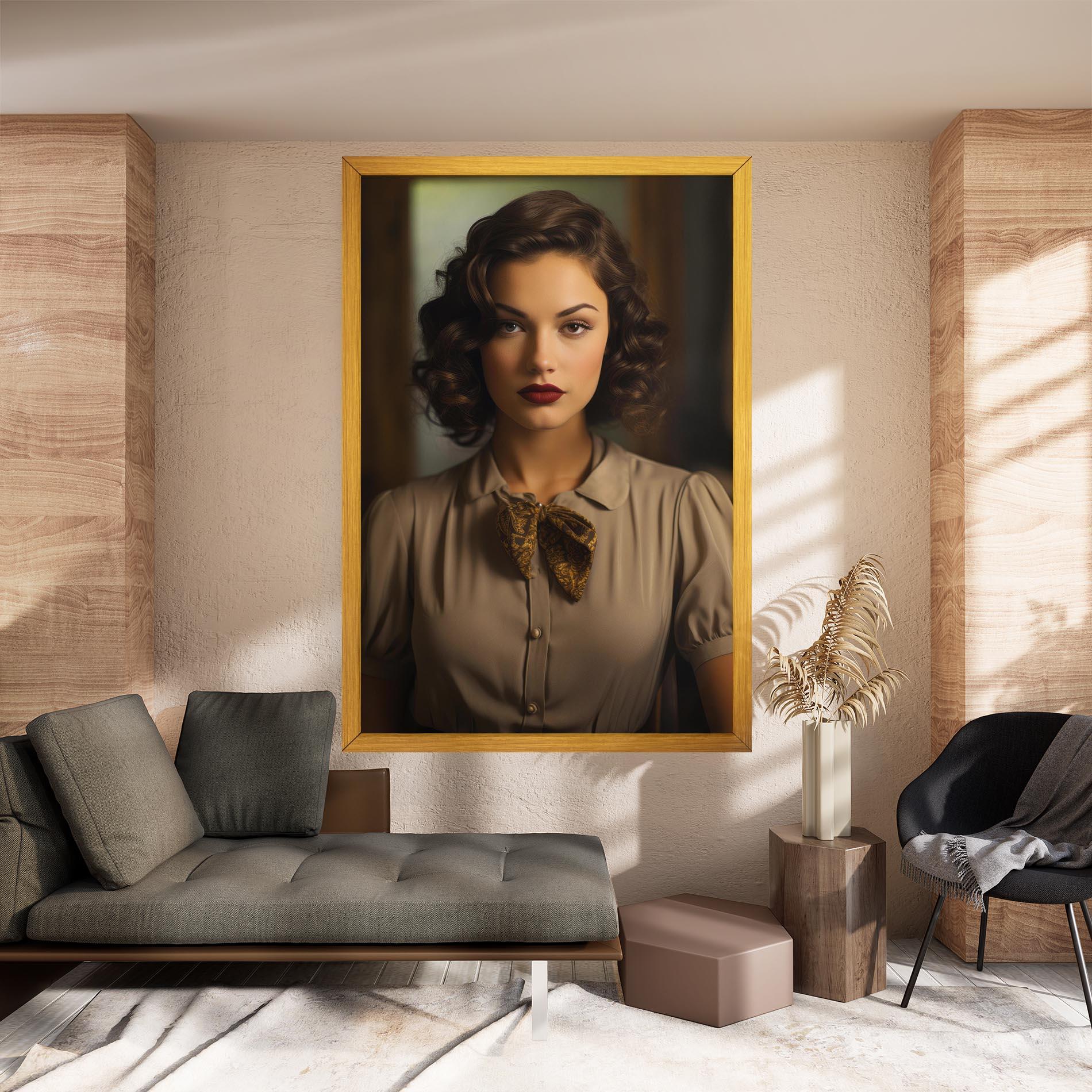 Картина на платно Beige Vintage Blouse mockup 8