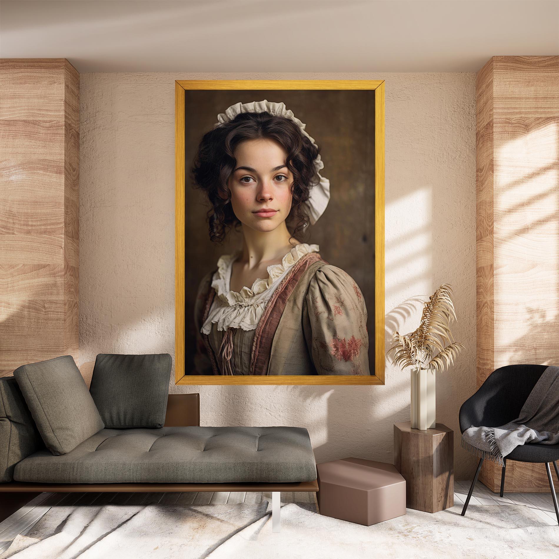 Картина на платно Light Green Dress mockup 8