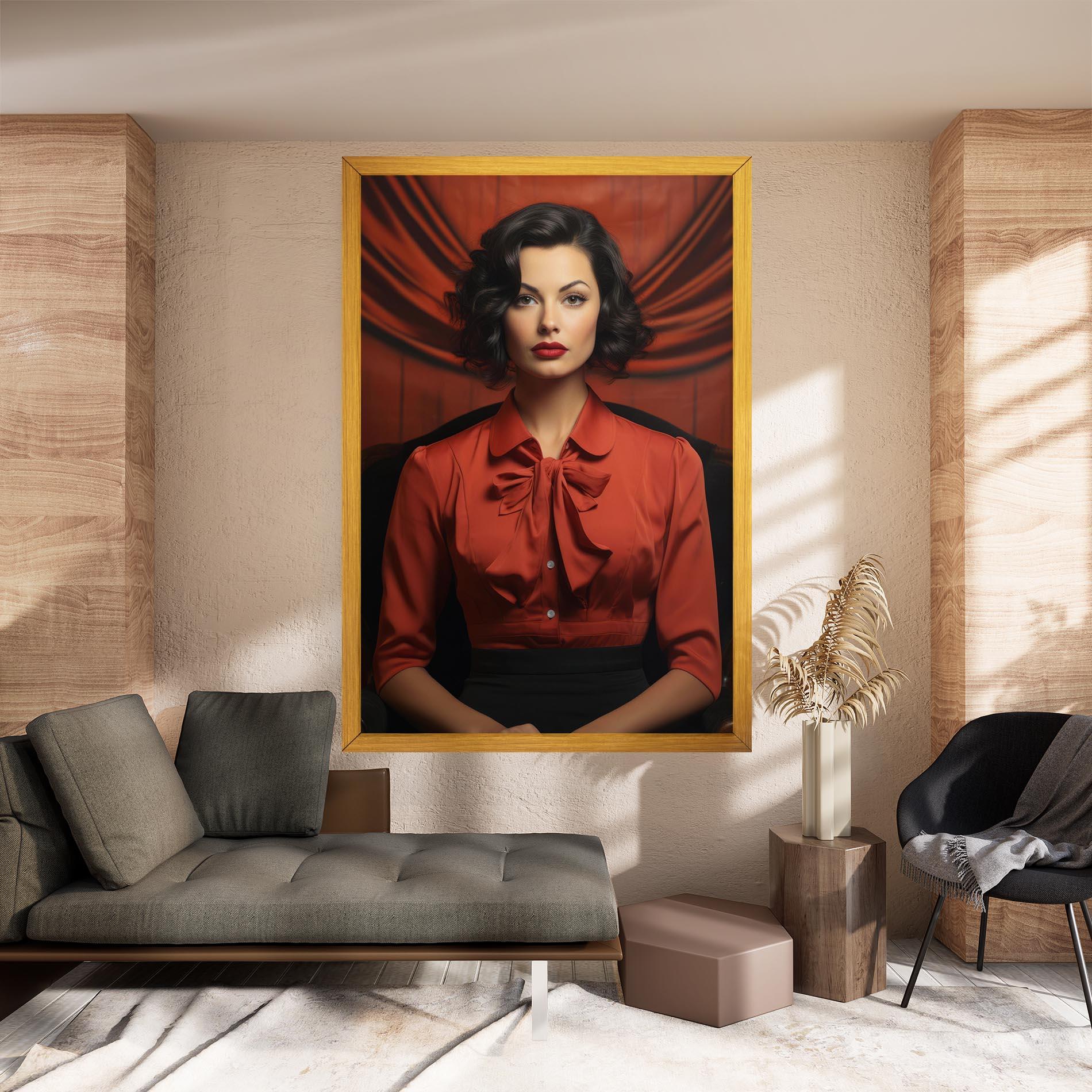 Картина на платно Pretty Red Blouse mockup 8