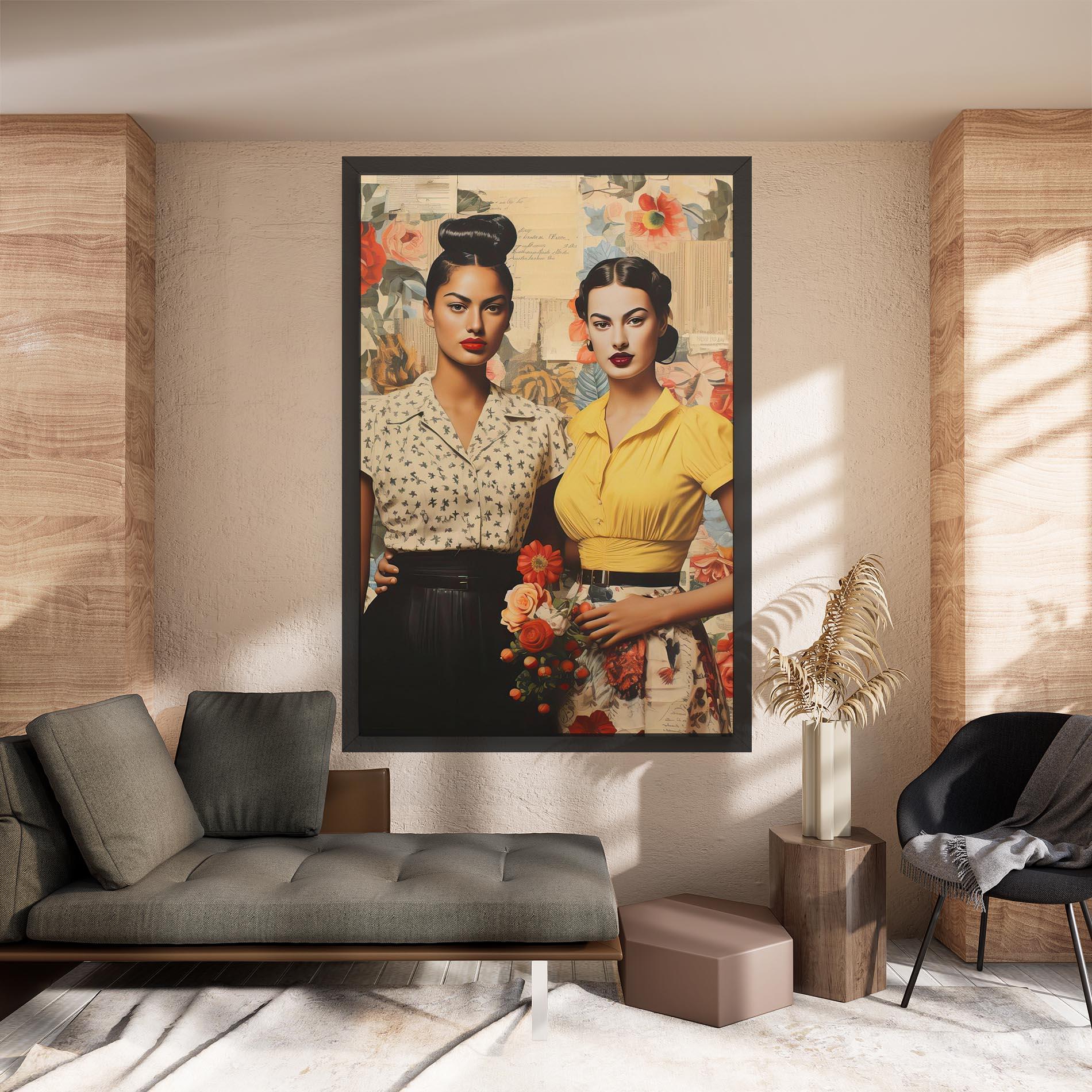 Картина на платно Friendship Vintage Power mockup 8