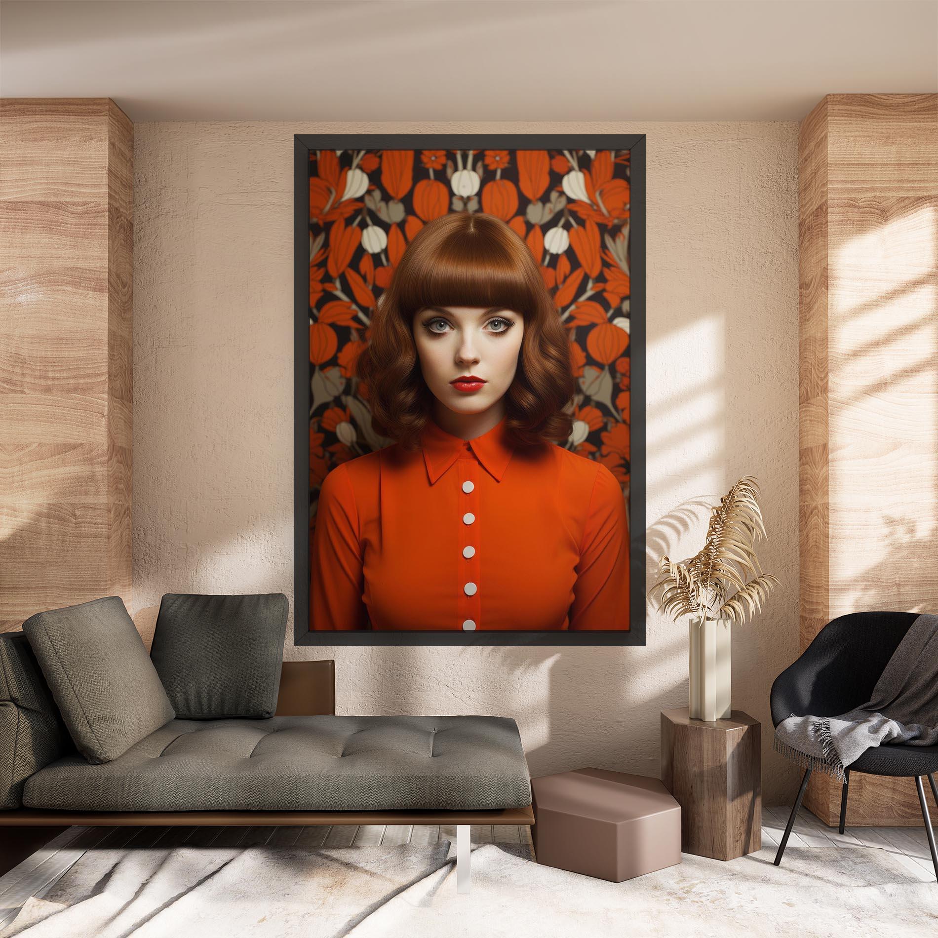 Картина на платно Orange Blouse Woman mockup 8