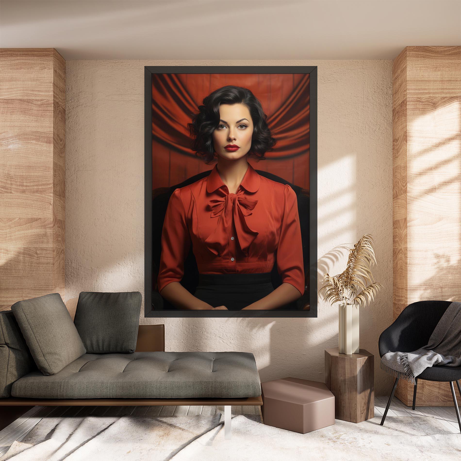 Картина на платно Pretty Red Blouse mockup 8