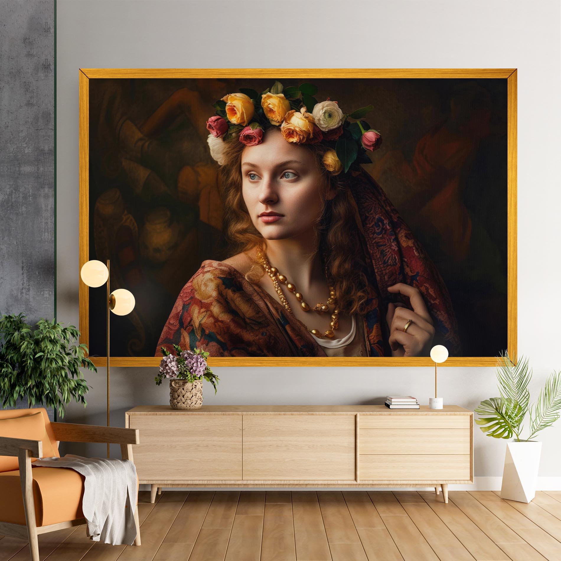 Картина на платно Renaissance Woman mockup 9