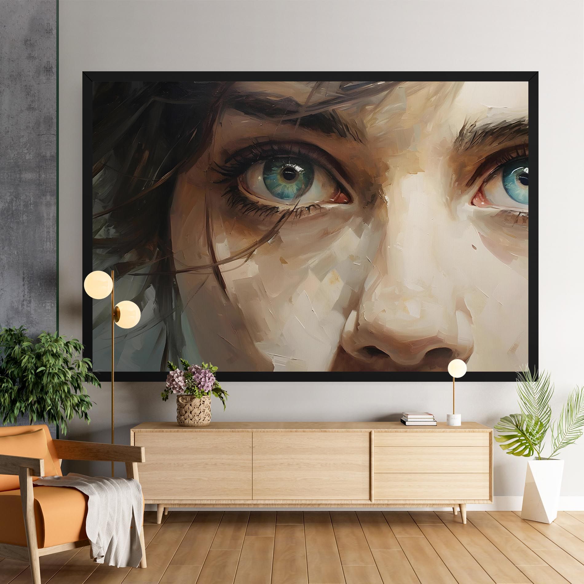 Vintage Blue Eyes Art mockup 9