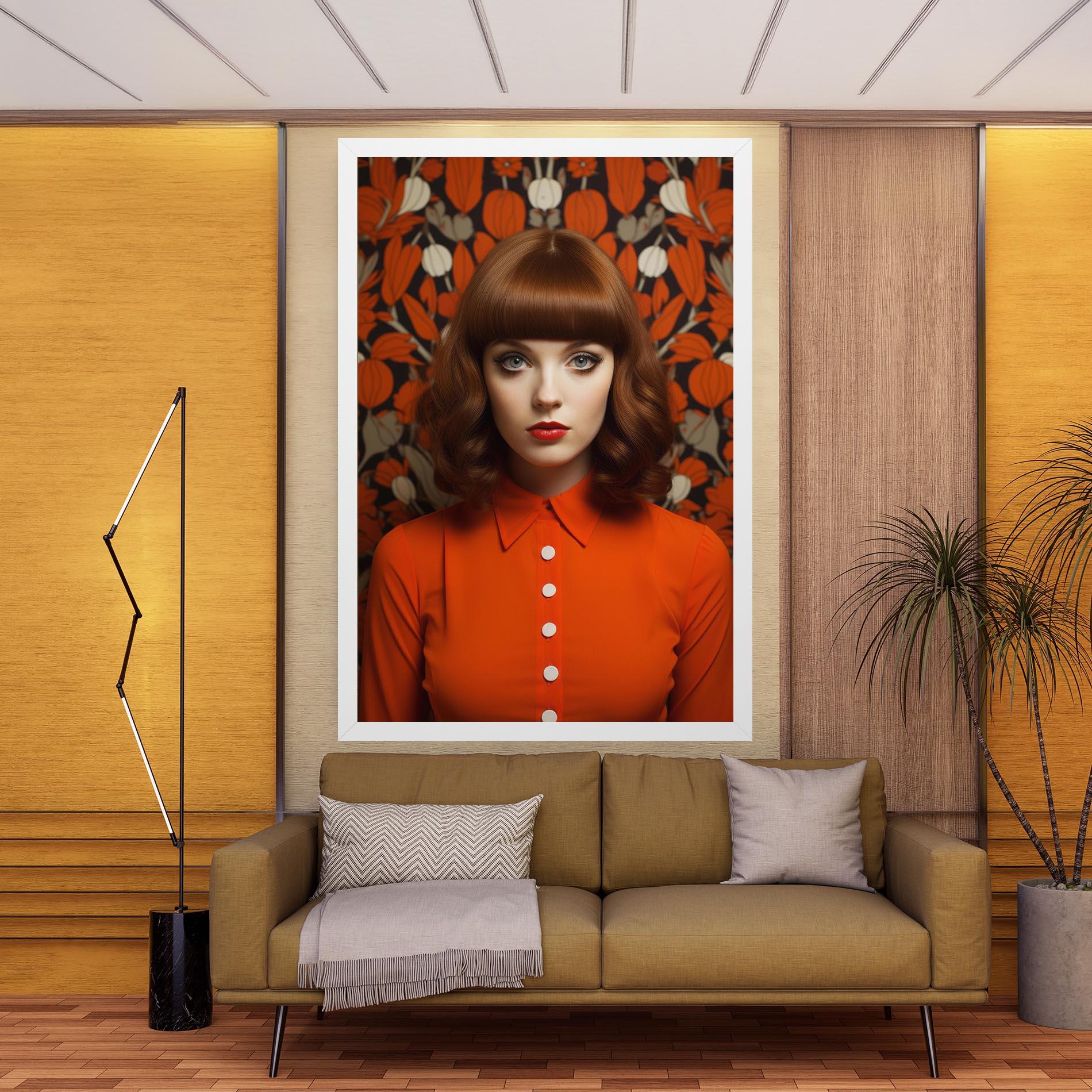 Картина на платно Orange Blouse Woman mockup 9