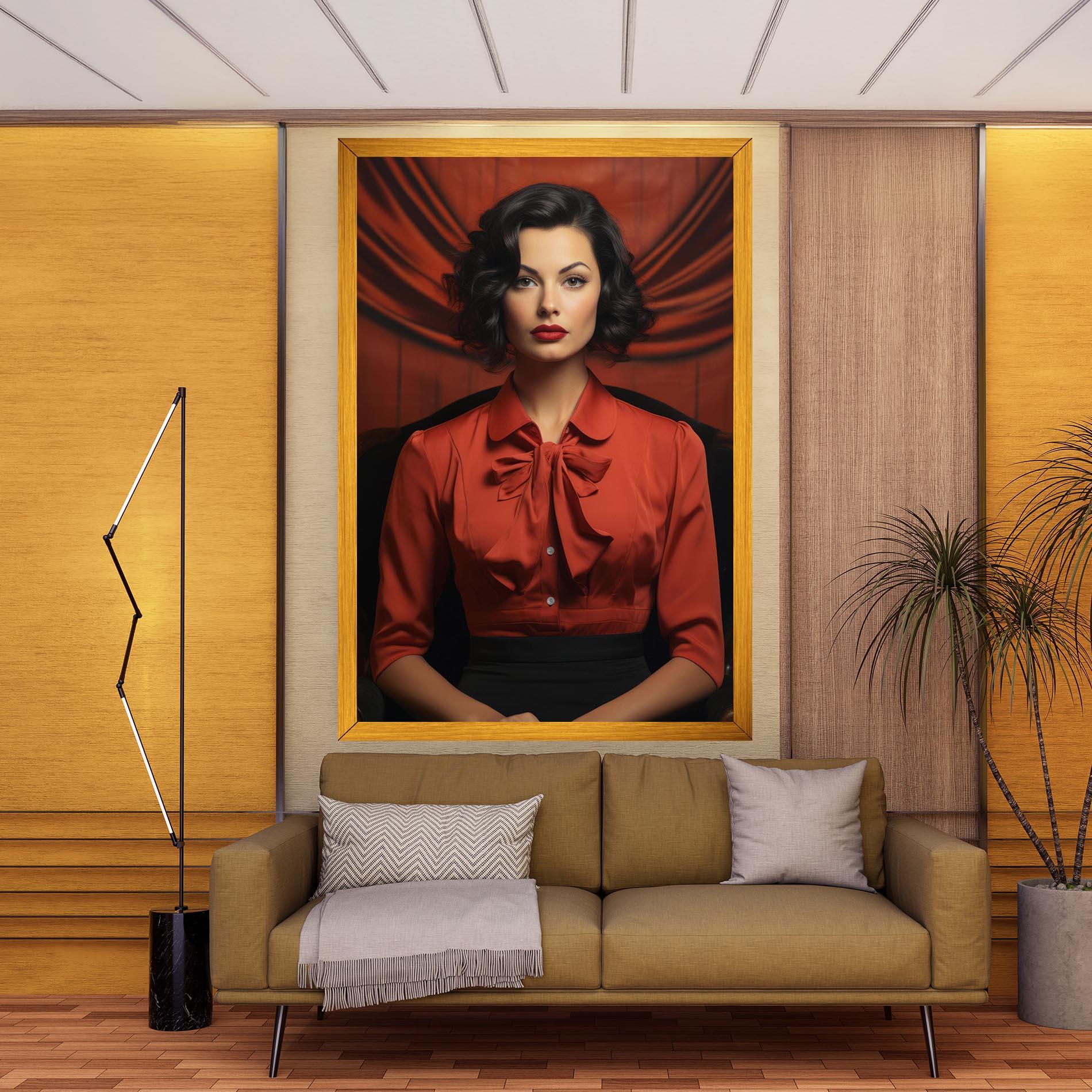 Картина на платно Pretty Red Blouse mockup 9