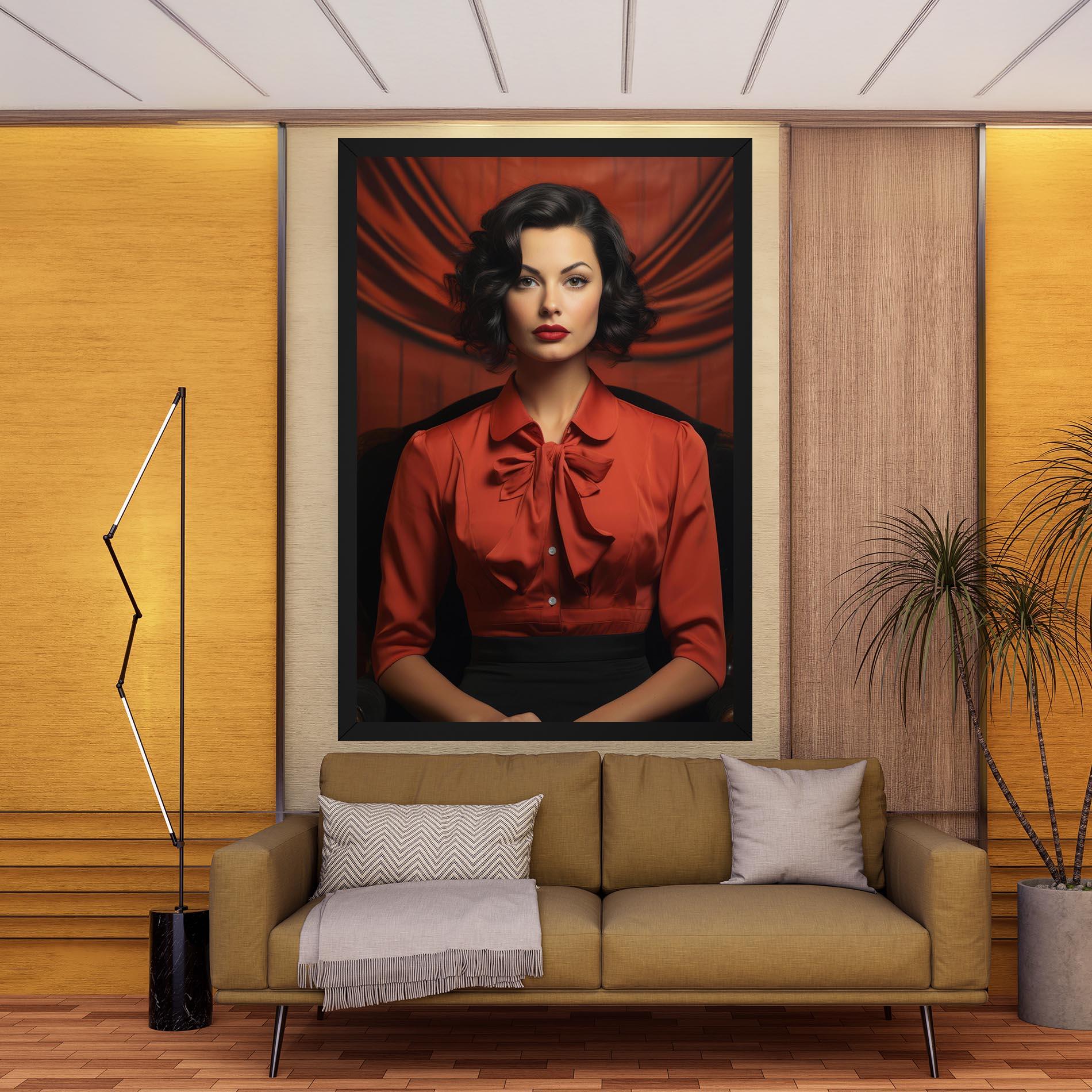 Картина на платно Pretty Red Blouse mockup 9