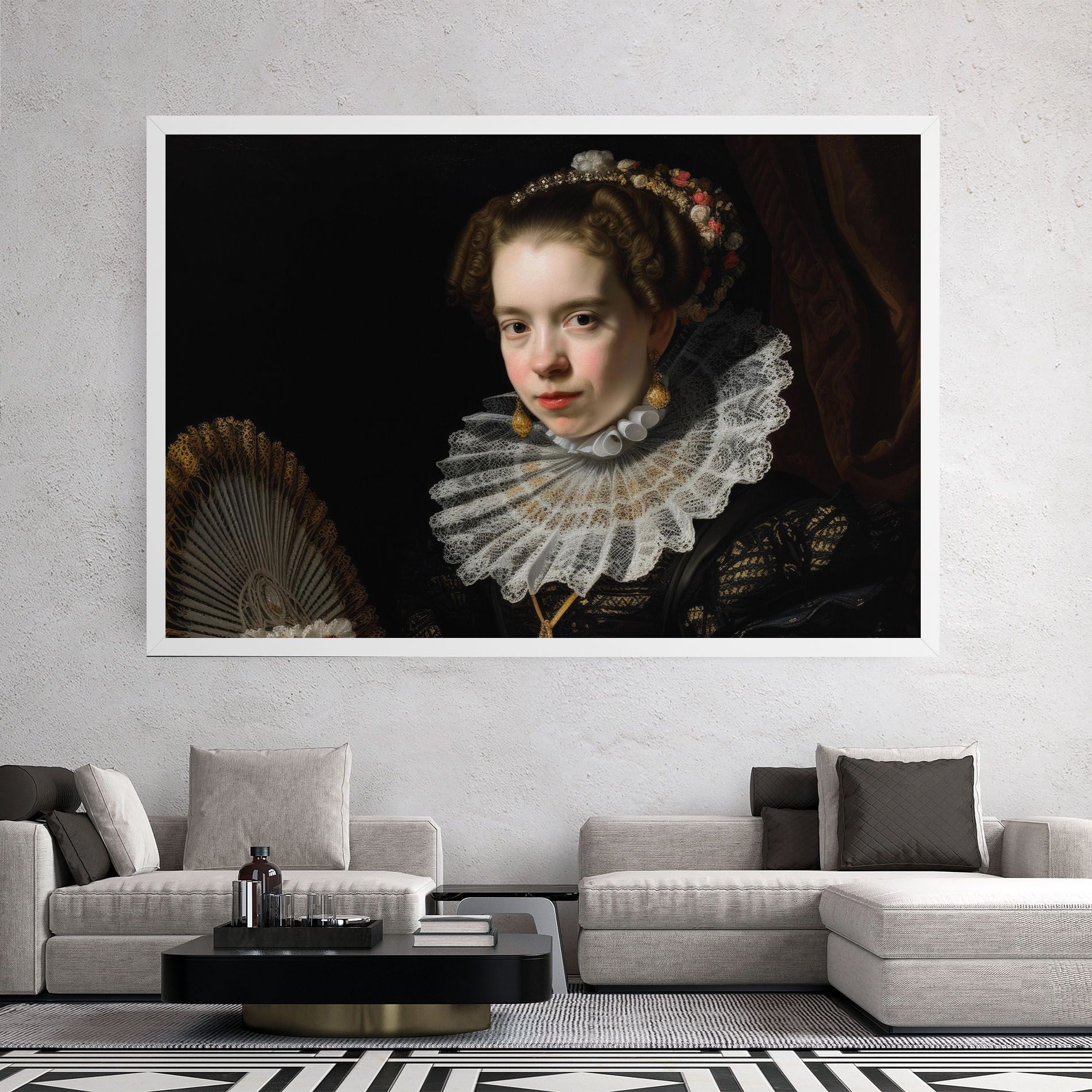 Baroque Lady Portrait mockup 2