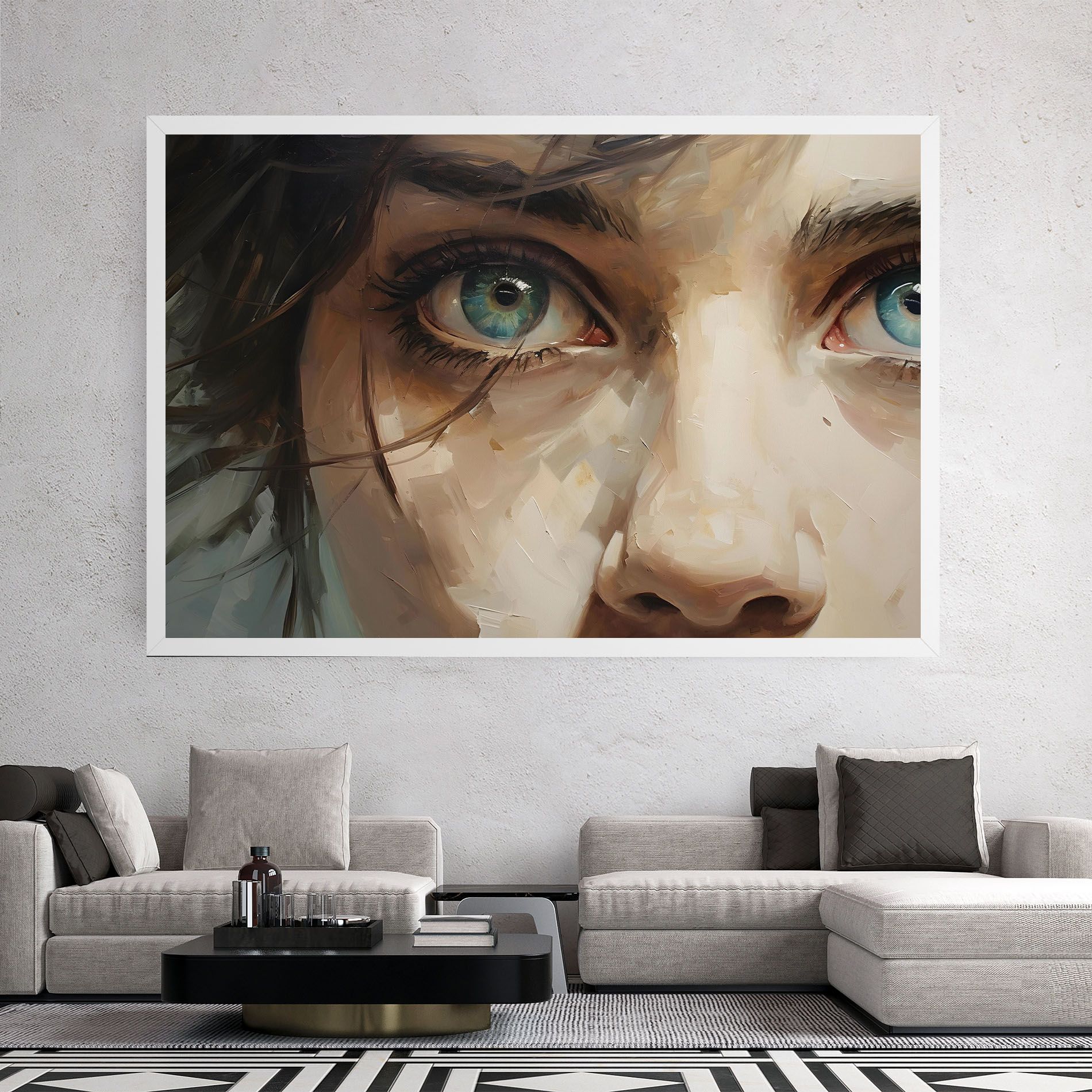 Vintage Blue Eyes Art mockup 2