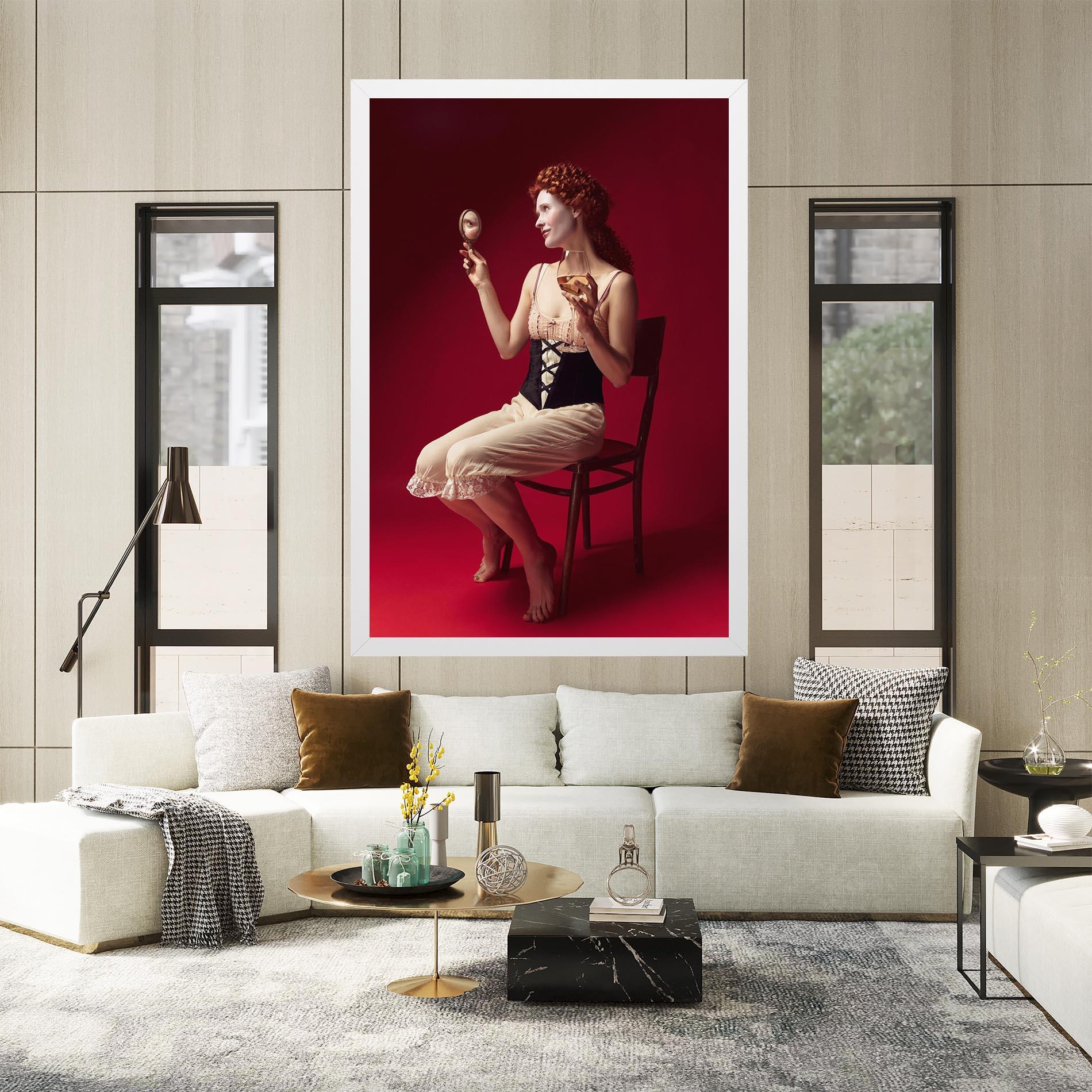 Картина на платно Medieval Redhead Woman mockup 2