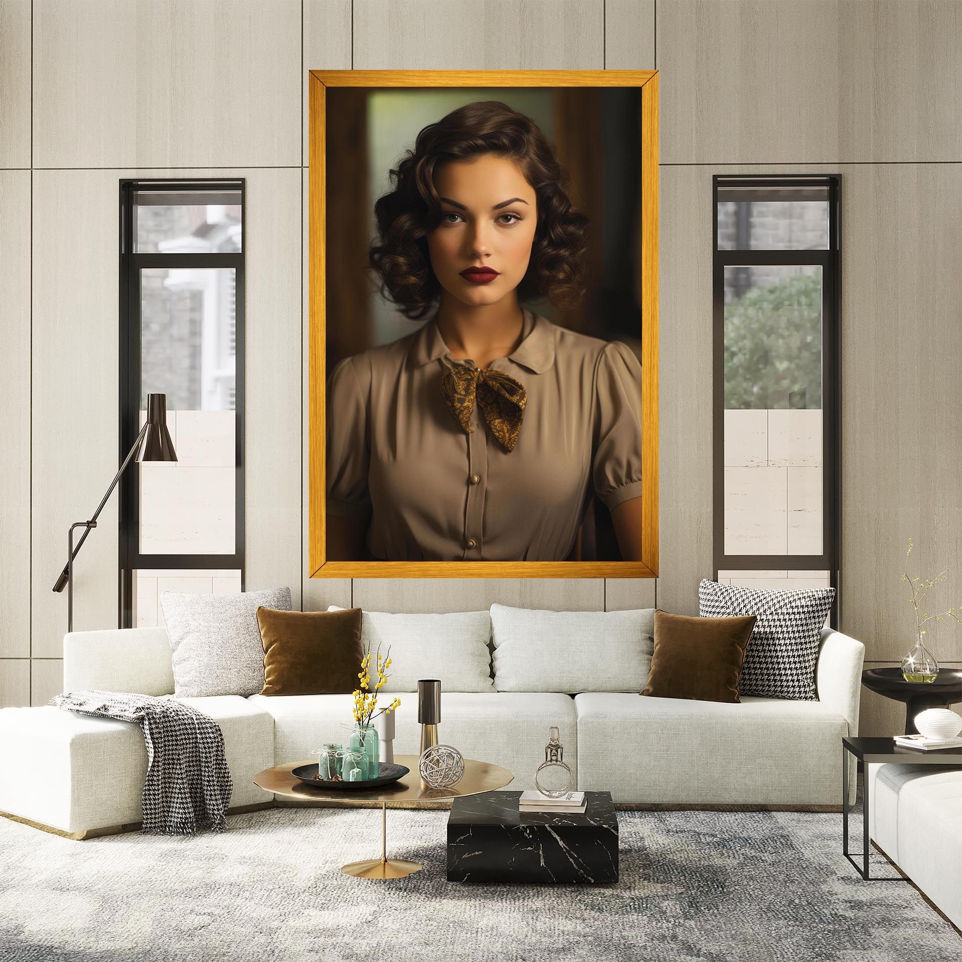 Beige Vintage Blouse mockup 2