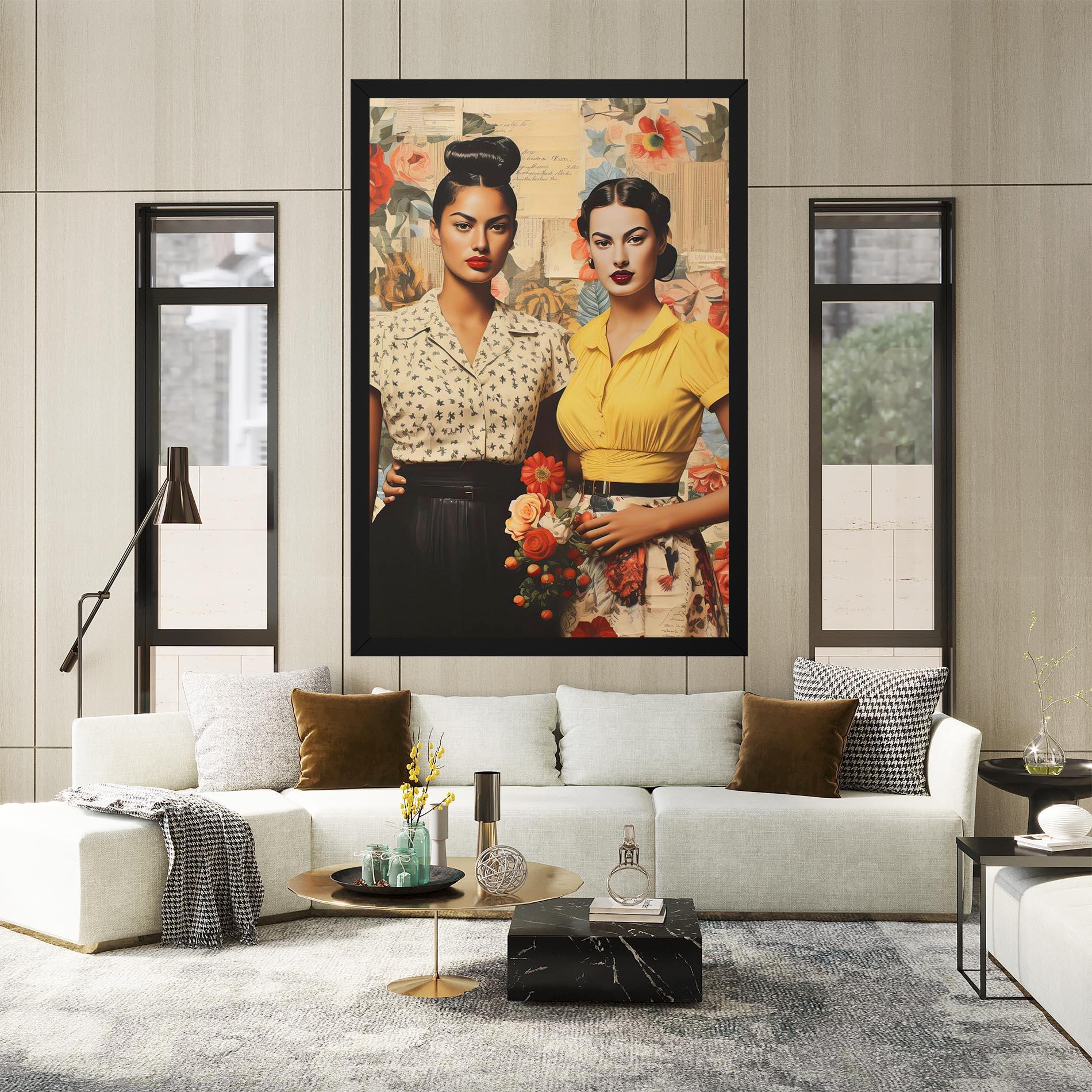 Картина на платно Friendship Vintage Power mockup 2