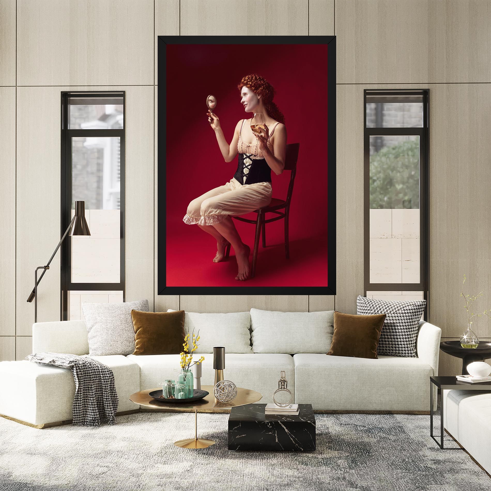 Medieval Redhead Woman mockup 2