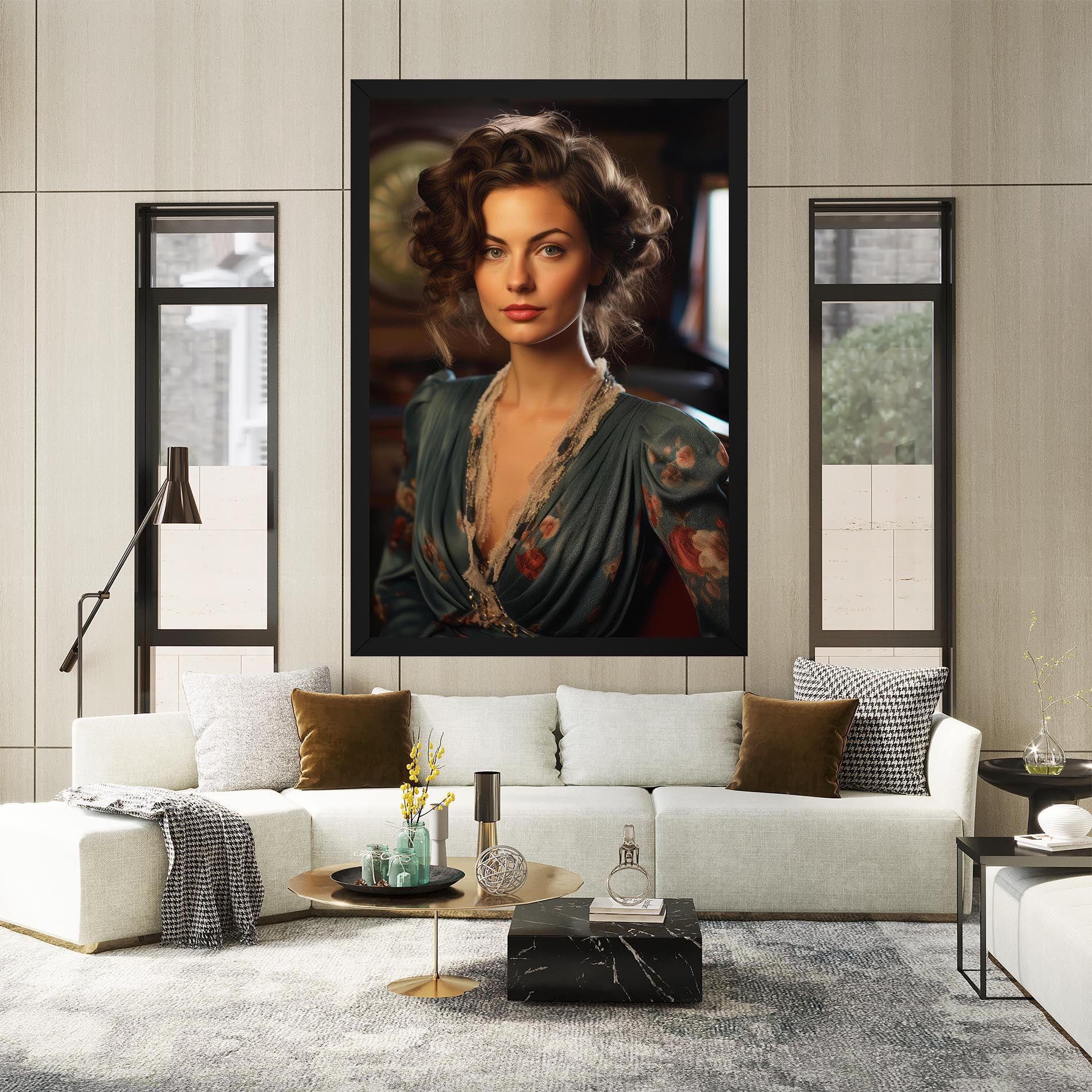 Pink Flowers Dress mockup 2