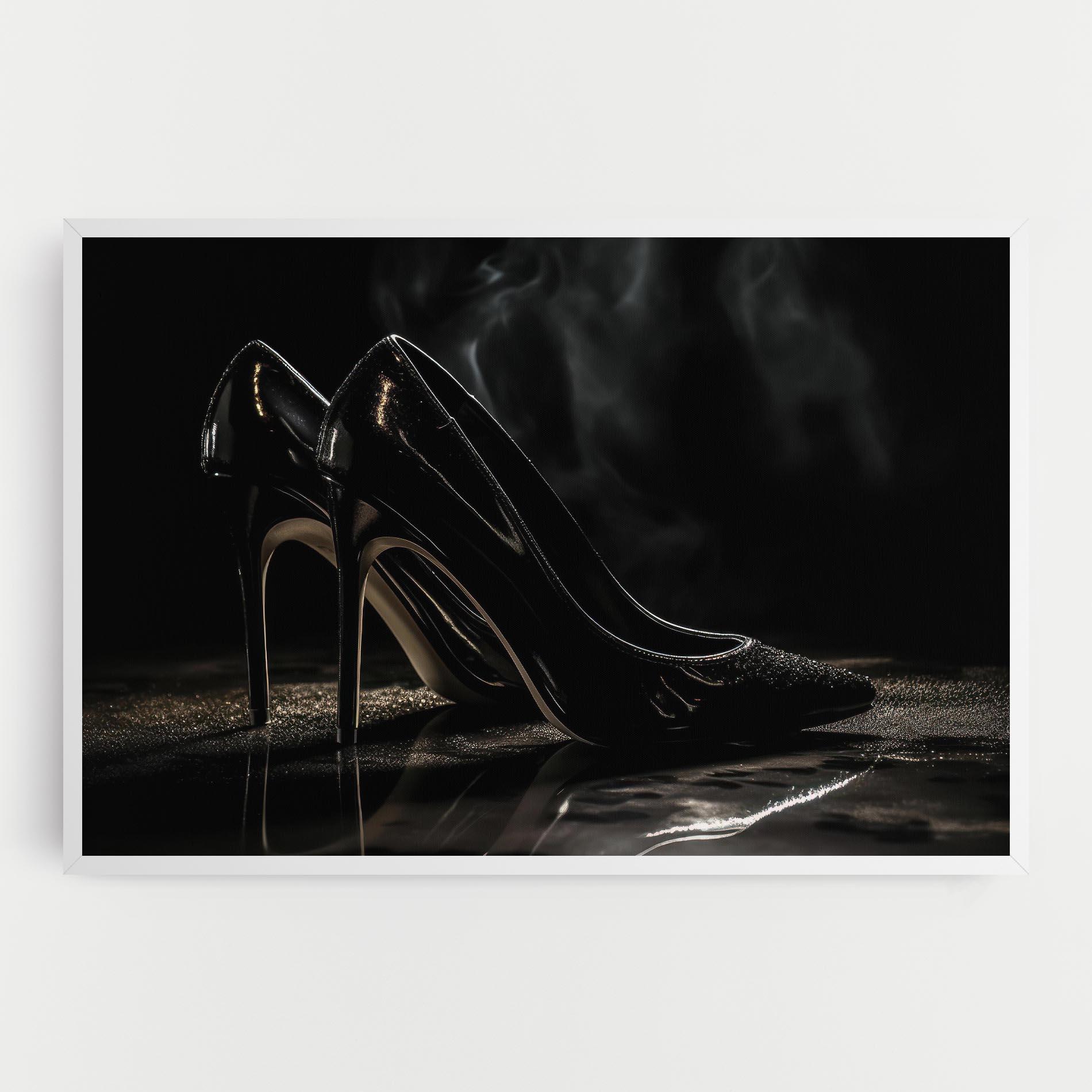 Картина на платно Black Leather Shoes mockup 0