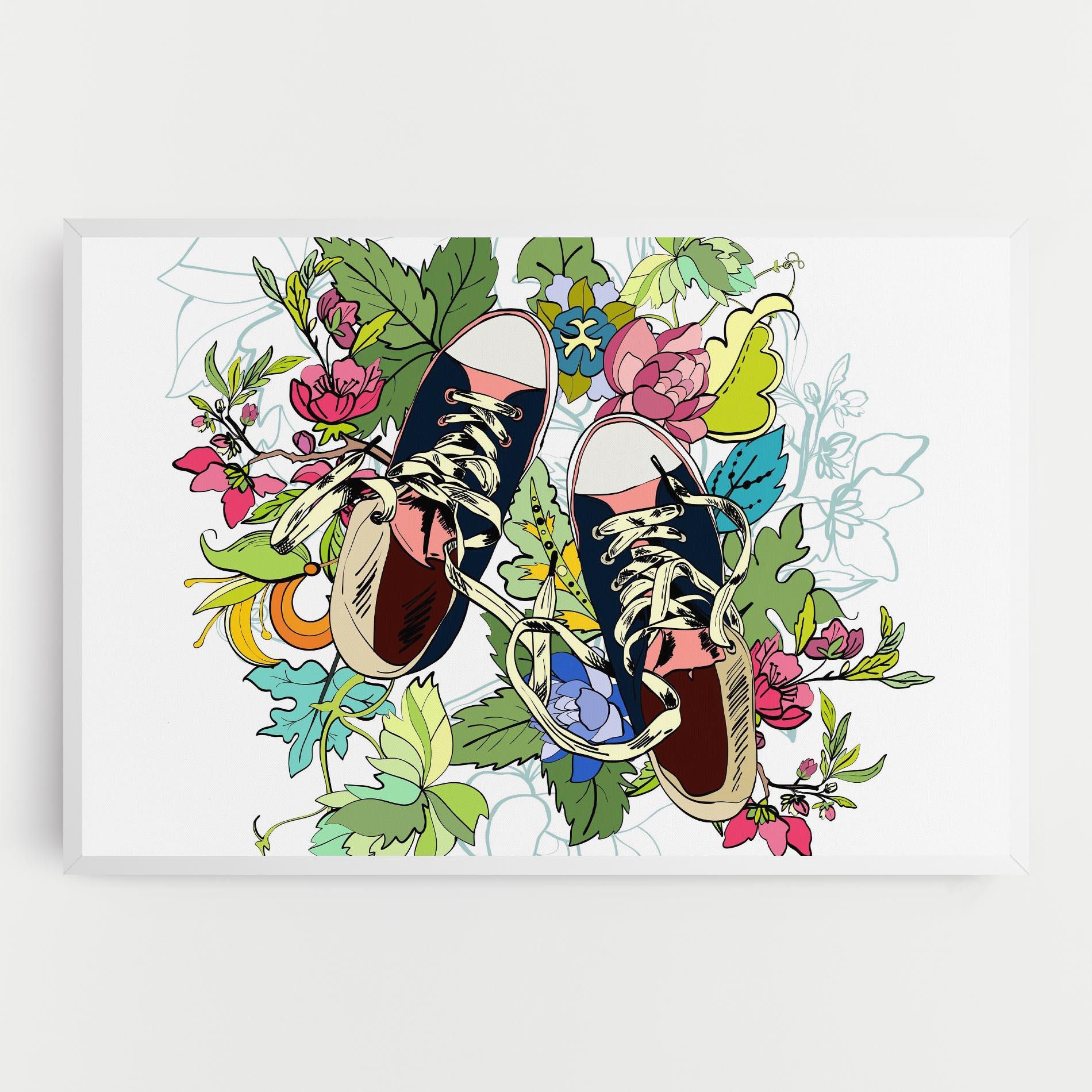 Картина на платно Flower Shoes mockup 0