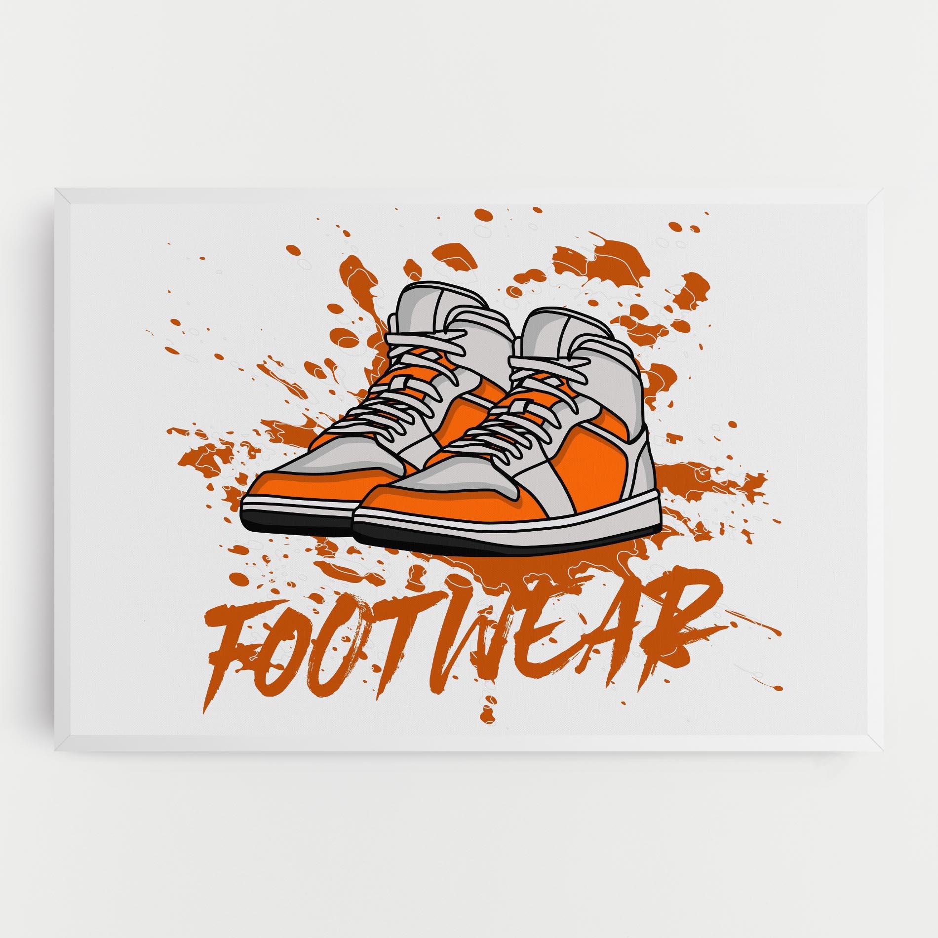 Картина на платно Orange Footwear mockup 0