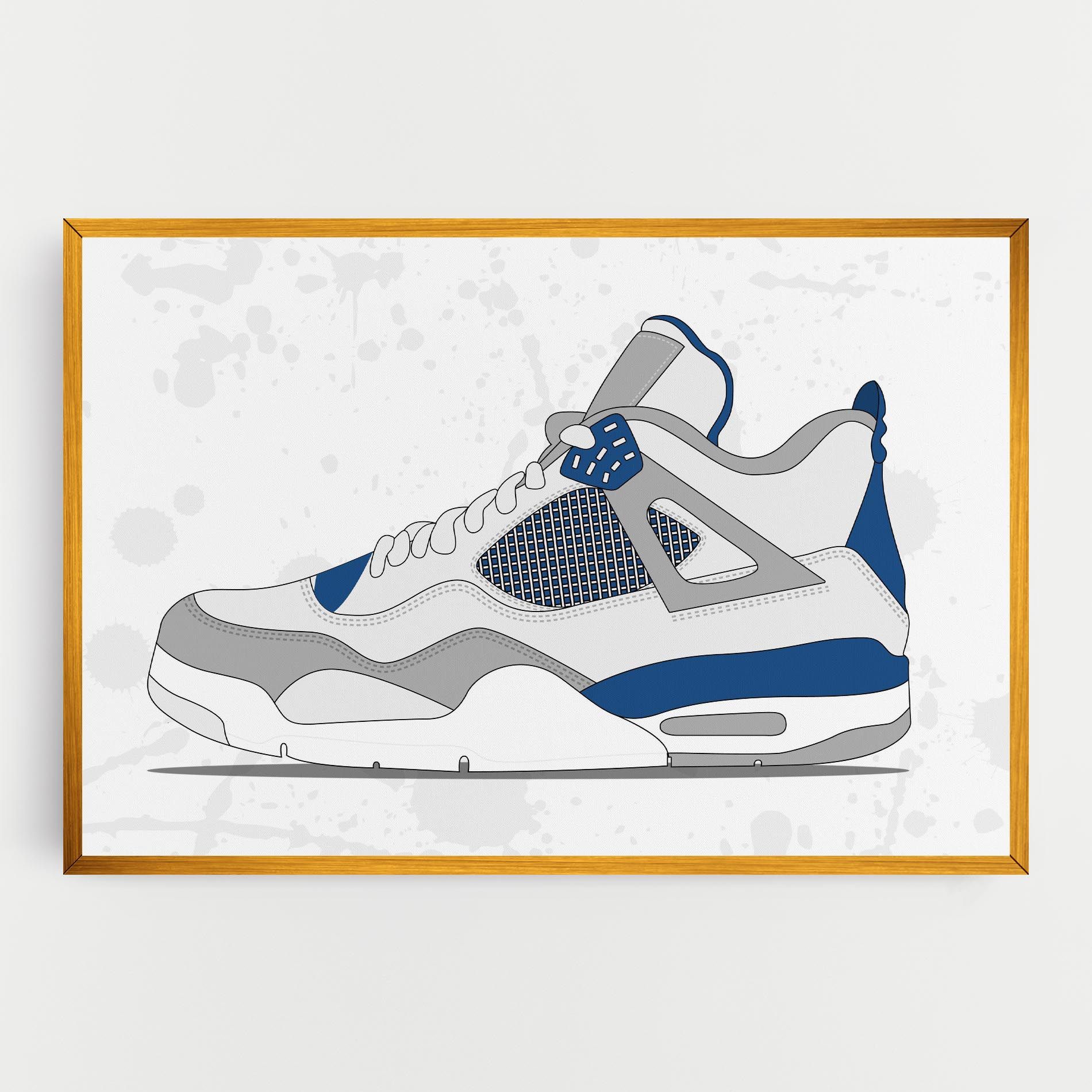 Blue Grey Sneakers mockup 0