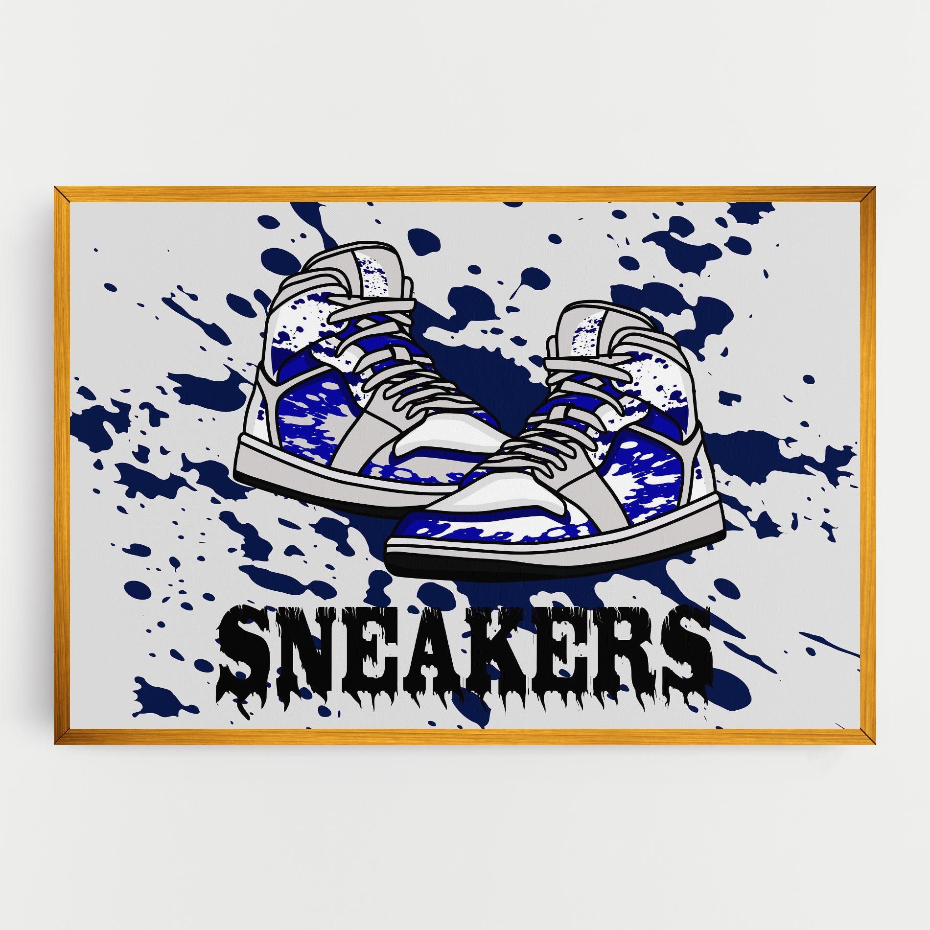 Dark Blue Sneakers mockup 0