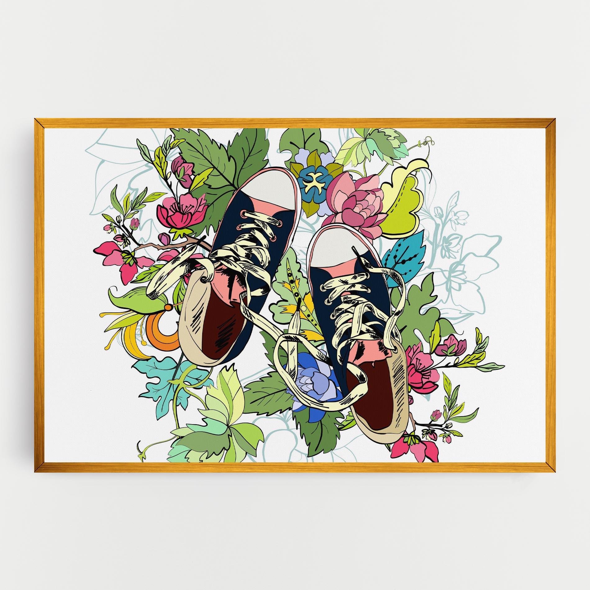 Картина на платно Flower Shoes mockup 0