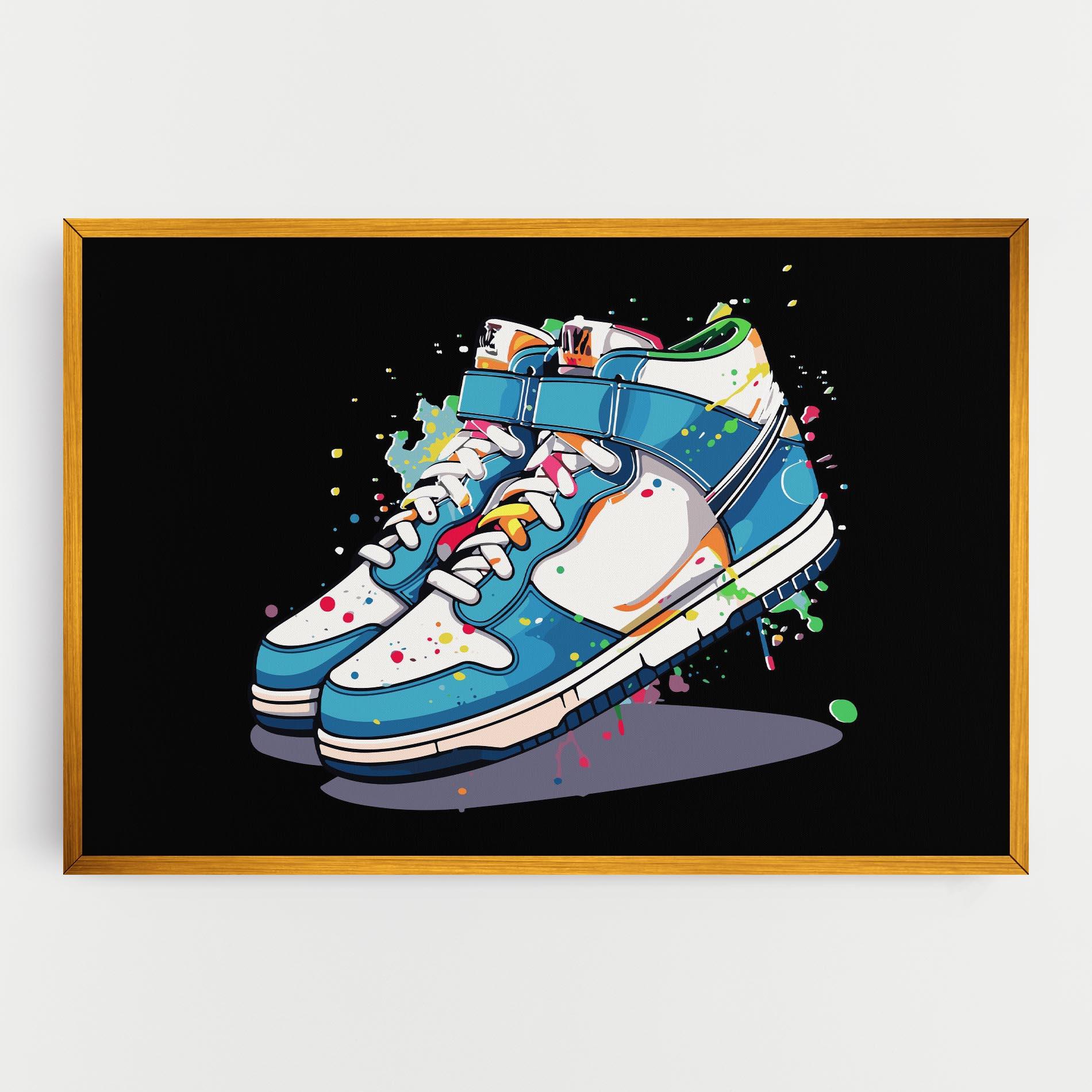 Картина на платно Shoes Splash Color mockup 0