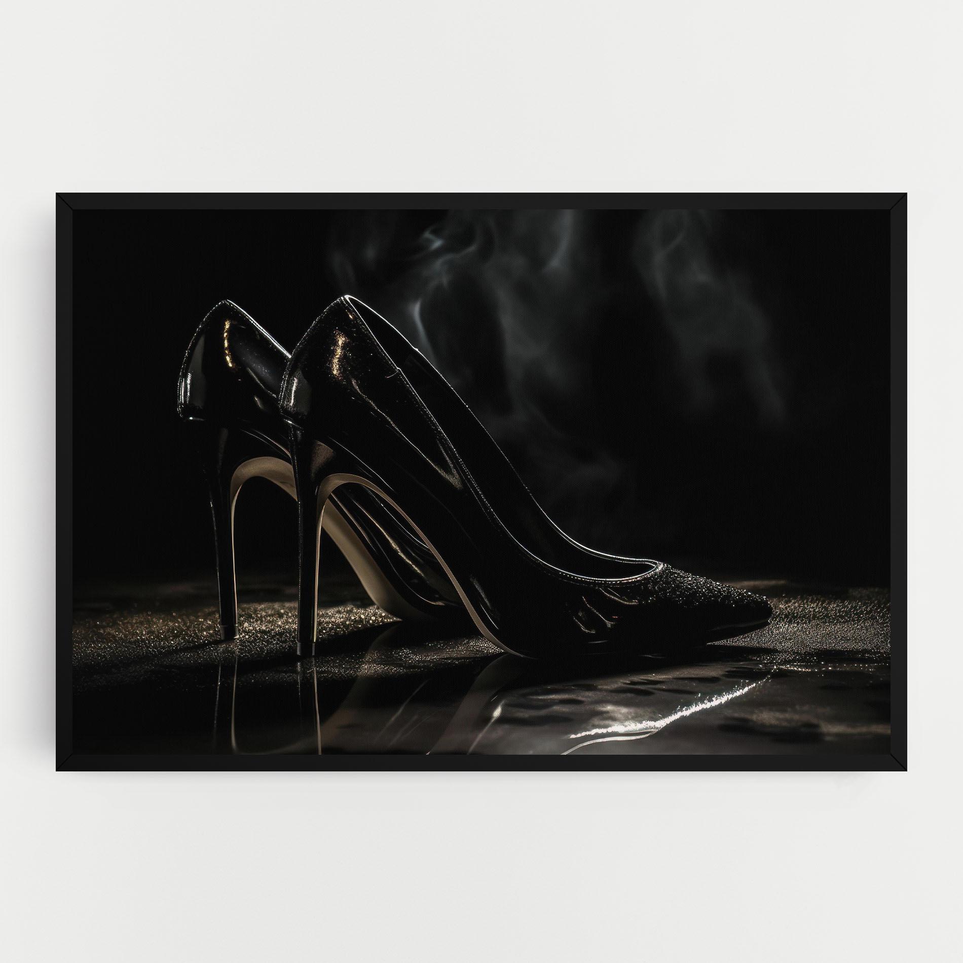 Картина на платно Black Leather Shoes mockup 0