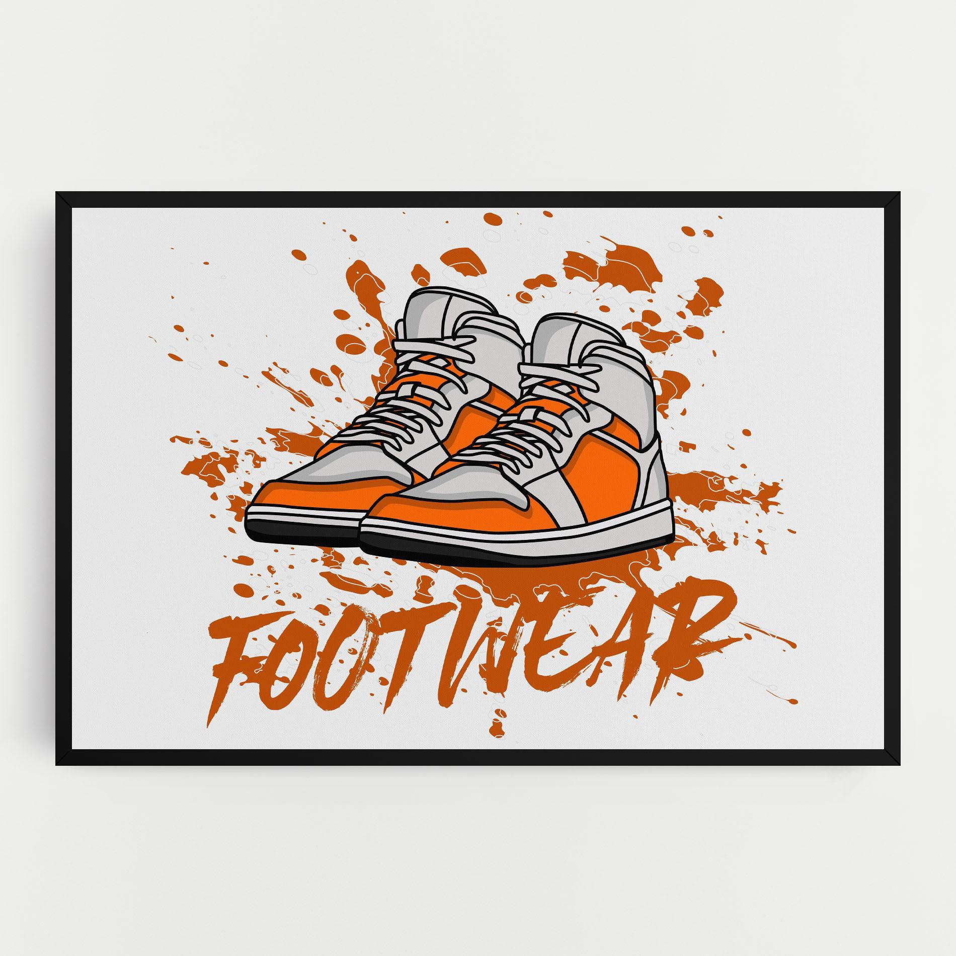 Картина на платно Orange Footwear mockup 0